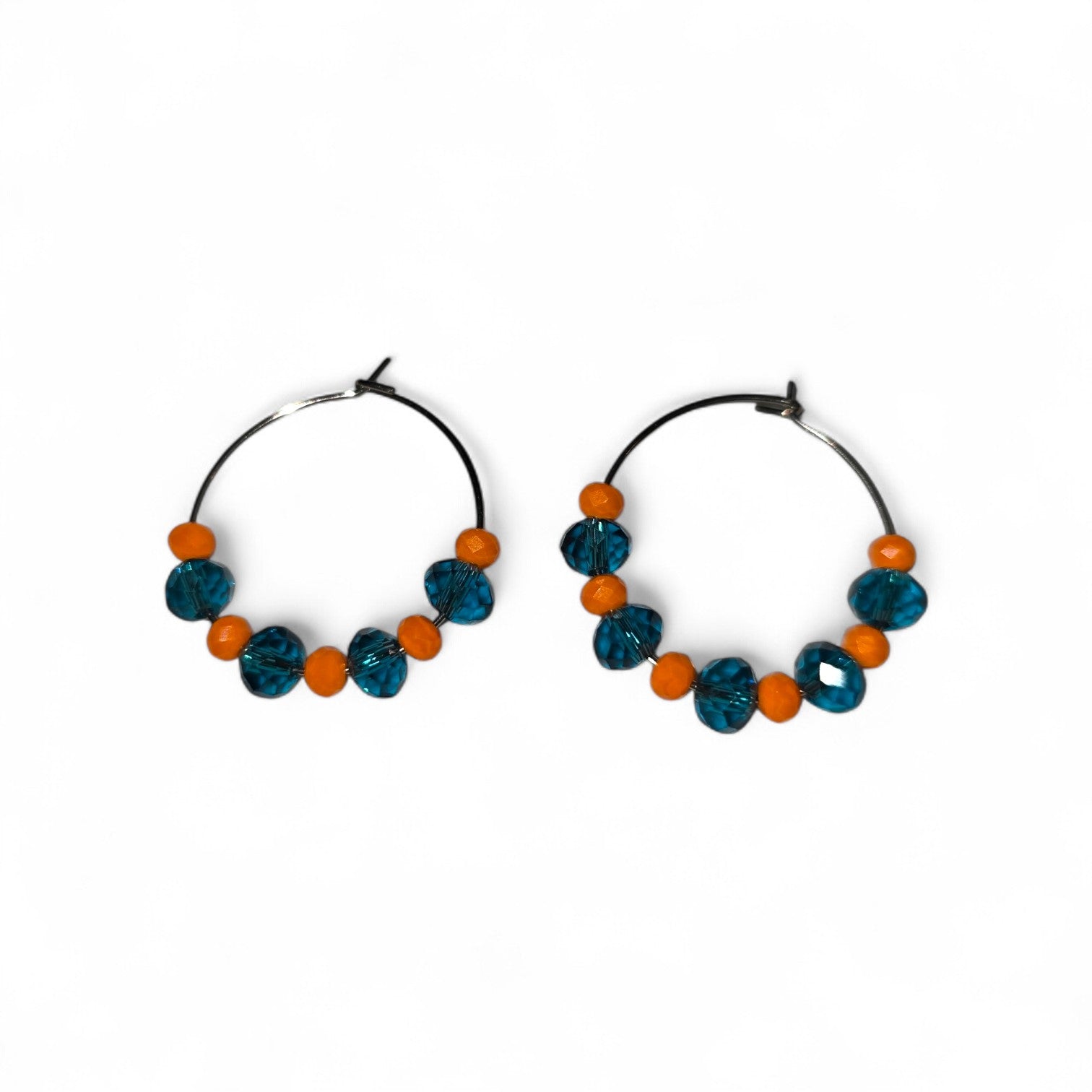 Multicolor Crystal Hoop Earrings