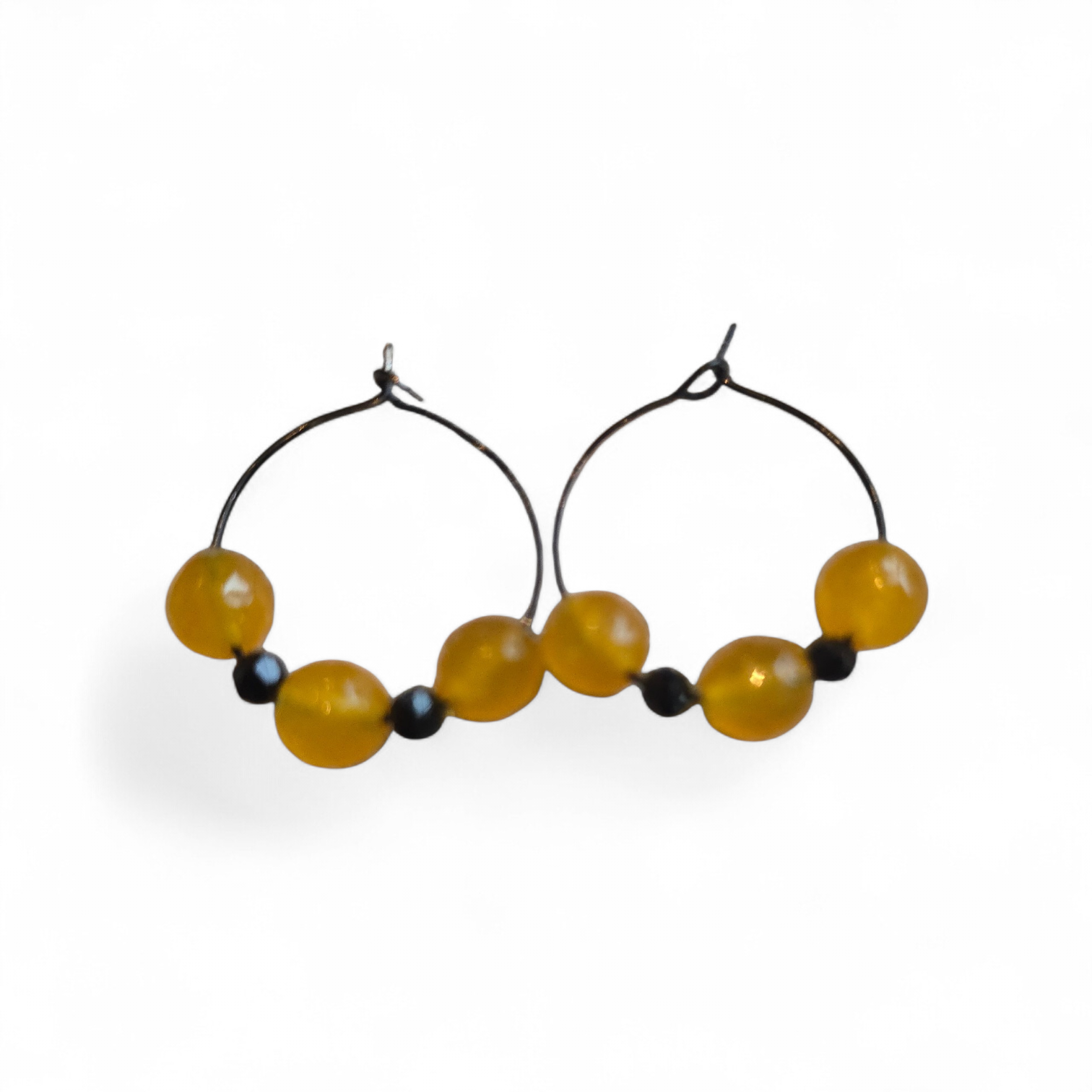 Gameday Glitz: Five Stone Hoop Earrings | Team Color Jewelry