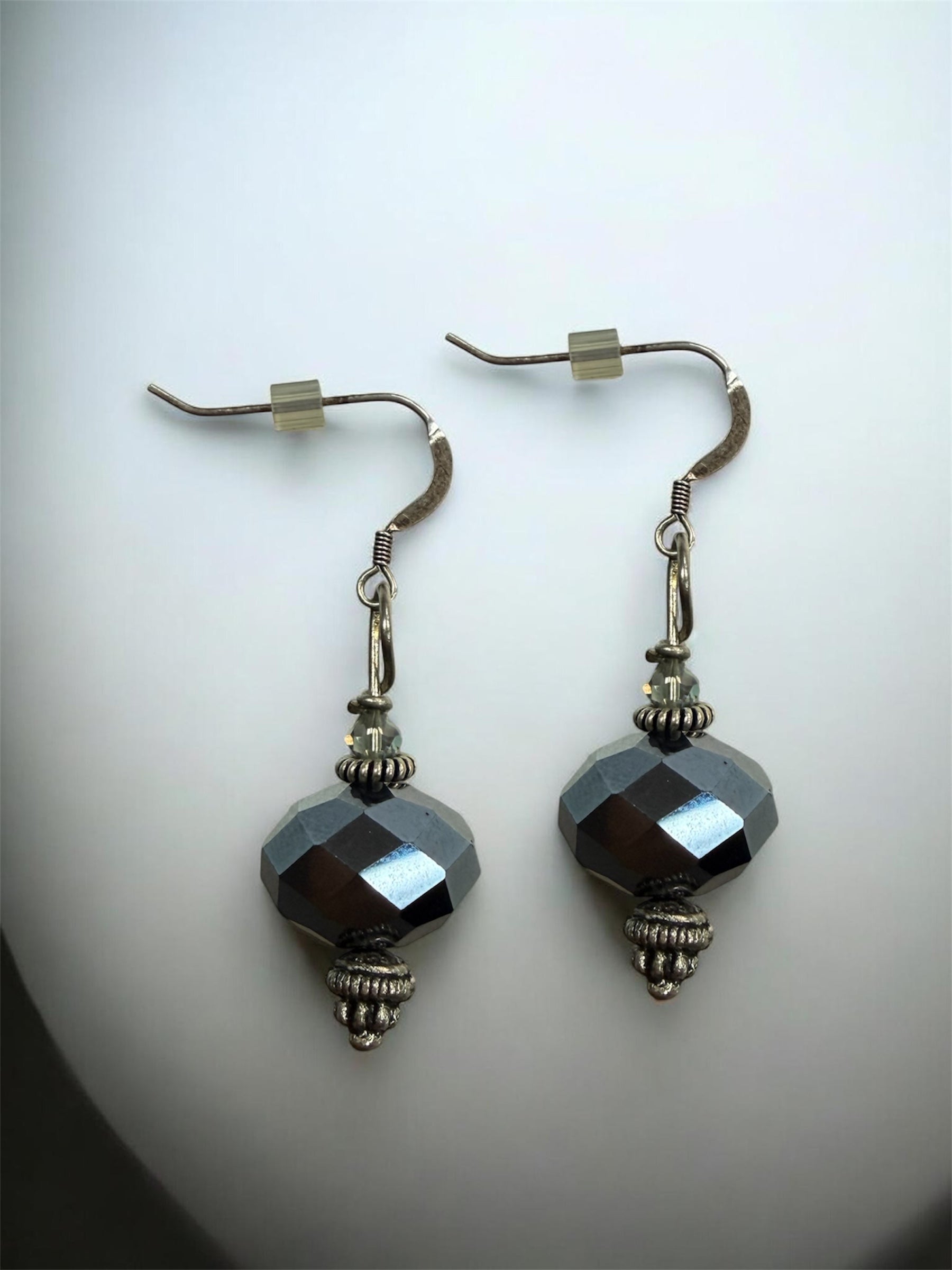 Gameday Glitz: Two-Tone Faceted Crystal Earrings | Team Color Jewelry