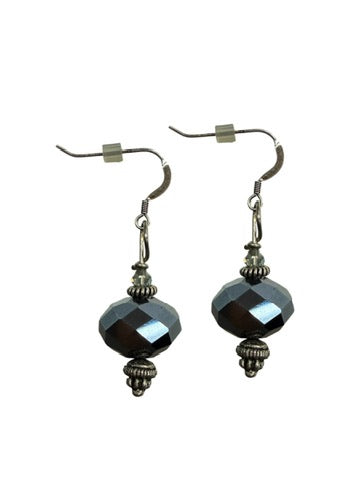 Gameday Glitz: Two-Tone Faceted Crystal Earrings | Team Color Jewelry