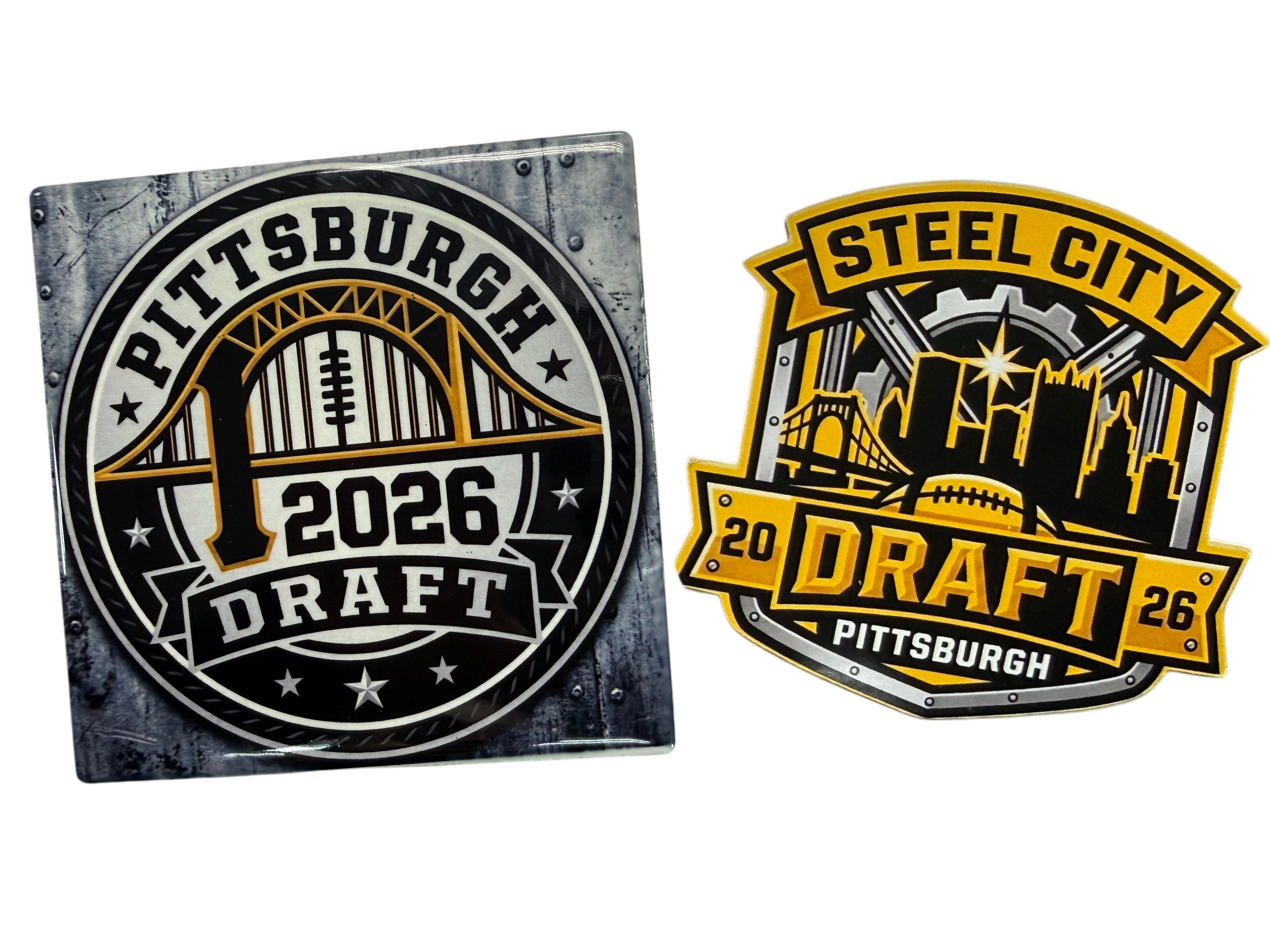 Steel City 2026 Draft Collection Stickers | Magnets | Ornaments | Coasters
