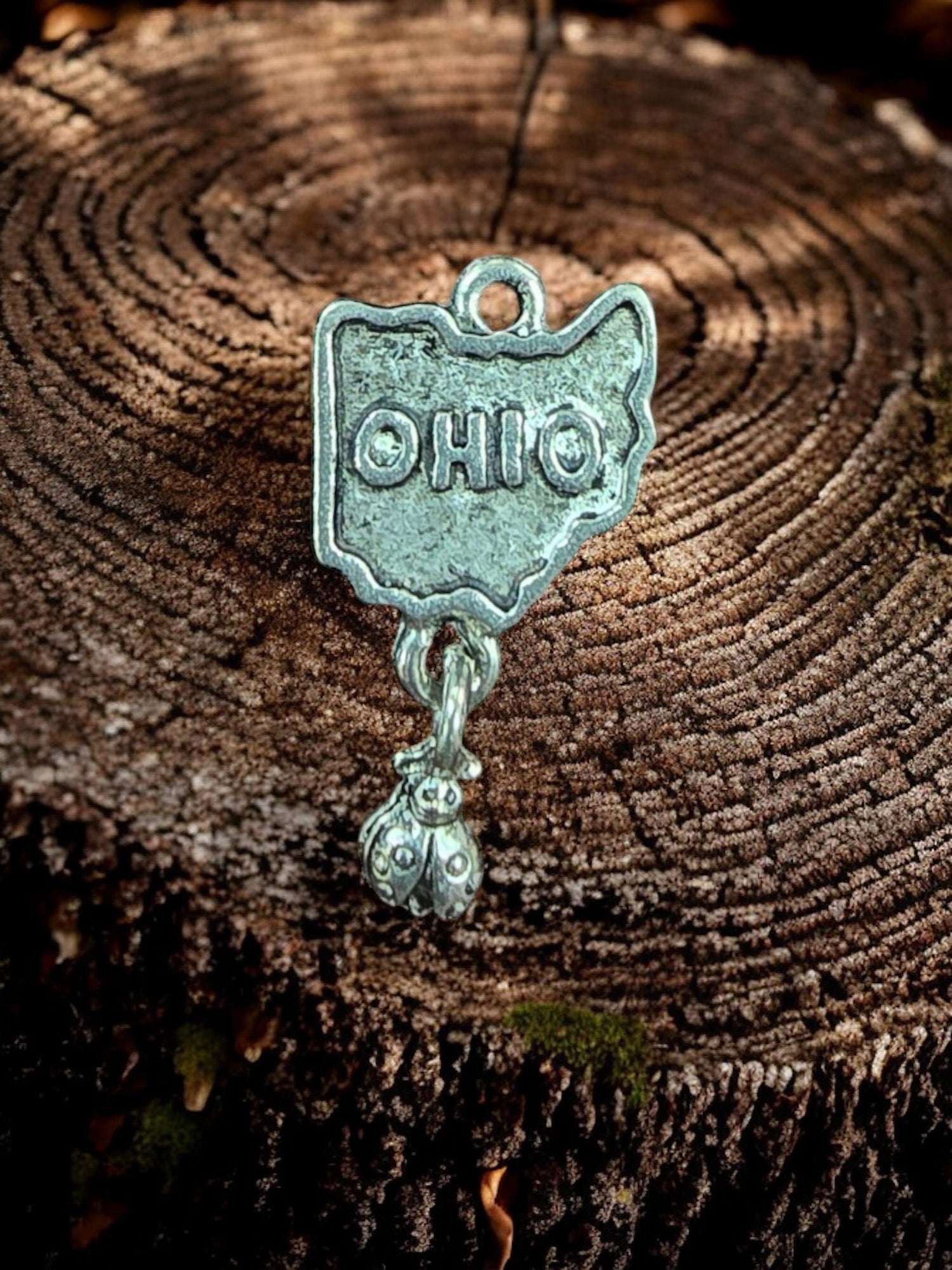 Ohio Pewter Charm | Unique Jewelry Accessory