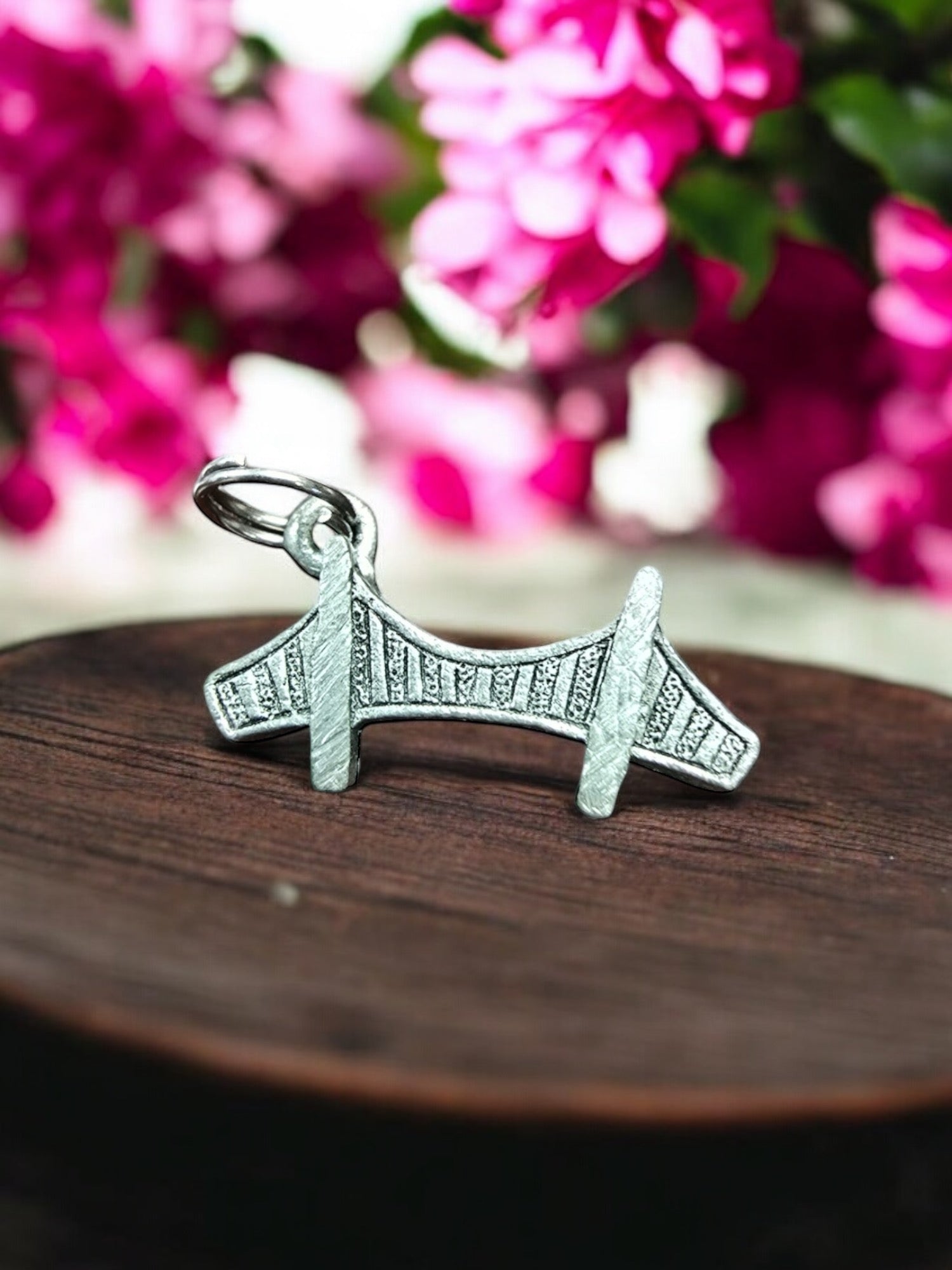 Silver Golden Gate Bridge Pewter Charm Pendant | Travel Charm