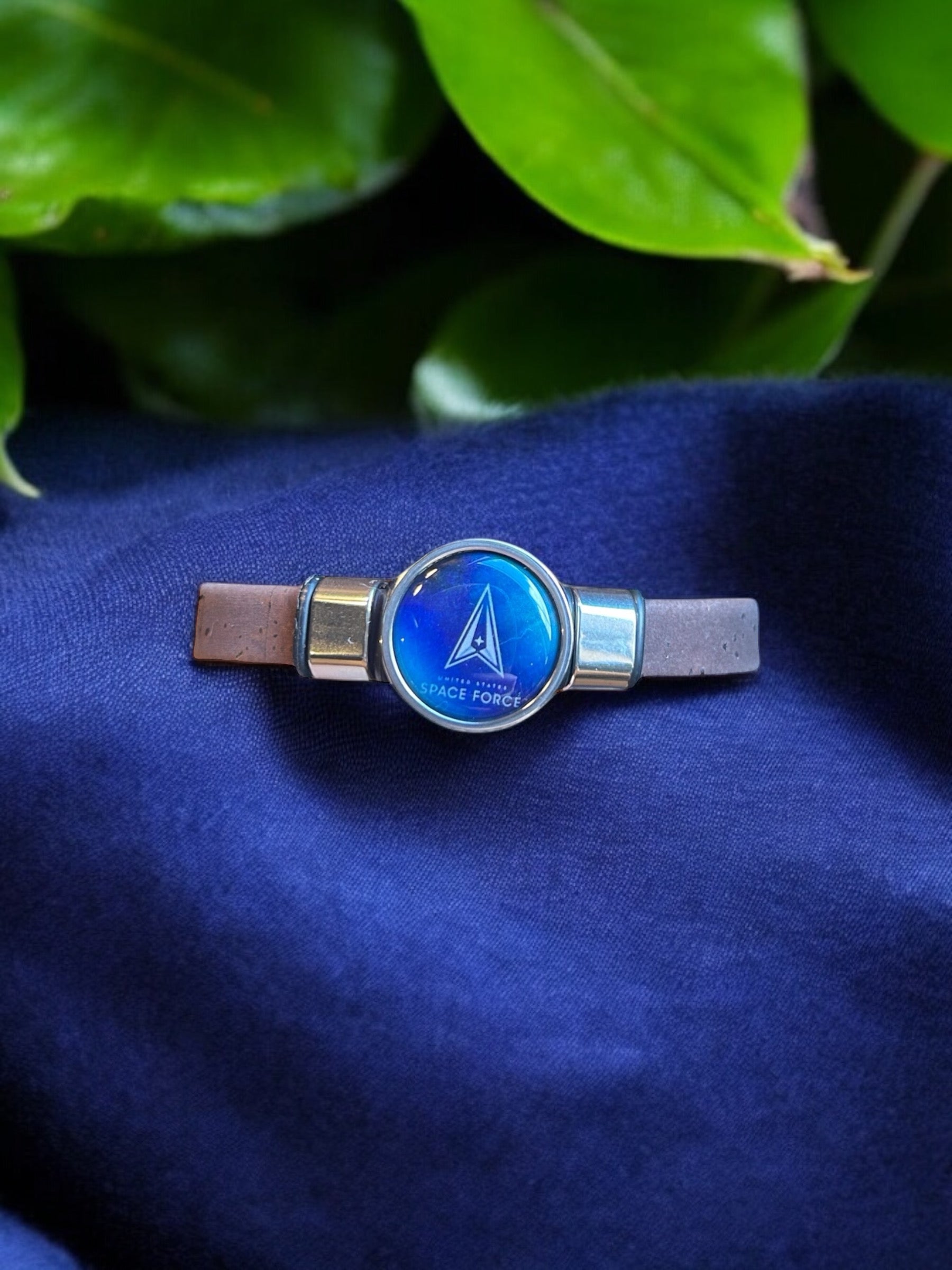Space Force Unisex Brown Cork Bracelet | Made in the USA | Officially Licensed | Sustainable
