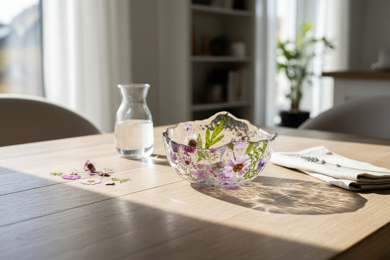 Pressed Flower Resin Art Bowl