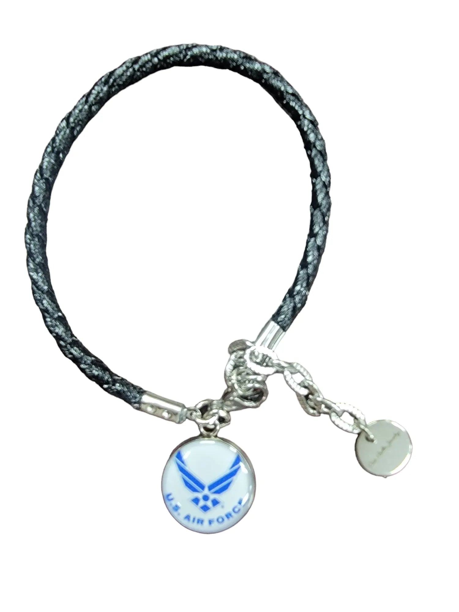Military Leather Rope Charm Bracelet - Officially Licensed