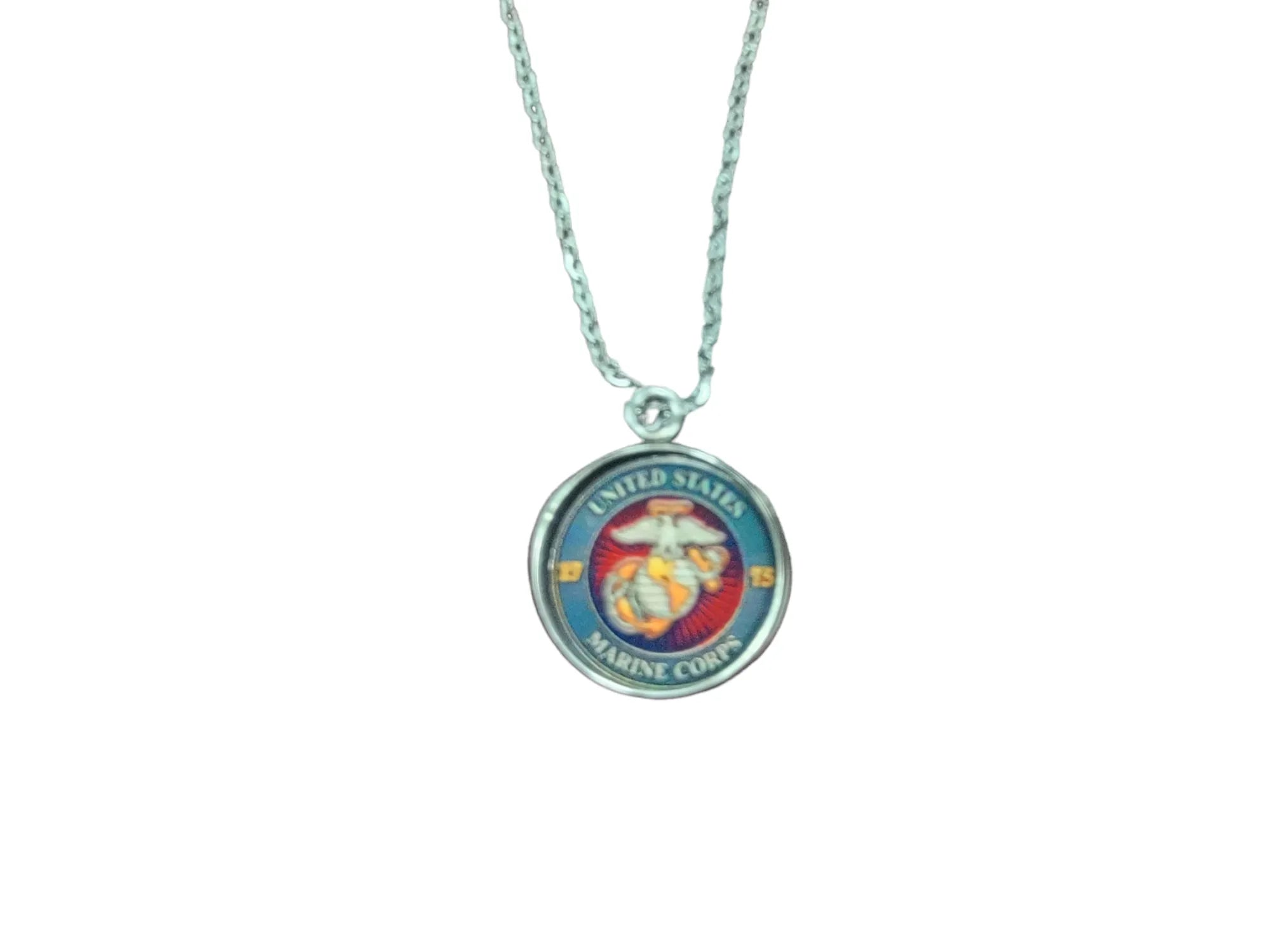 Army, Navy, Air Force, Marine Corps, Coast Guard, Space Force Pendant Necklace in Gold or Silver | Made in the USA | Officially Licensed