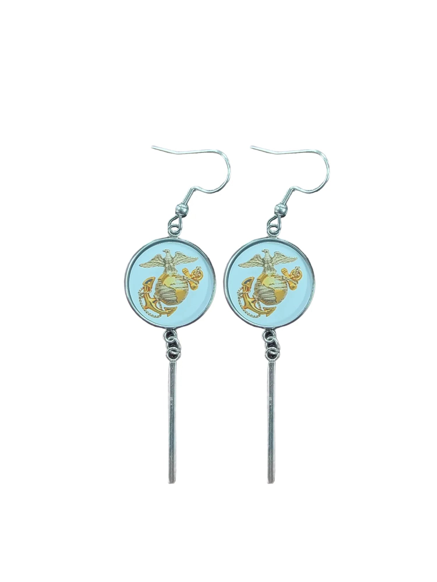 Military Charm Earrings | Army, Air Force, Coast Guard, Marine Corps, Space Force | Made in the USA |Officially Licensed