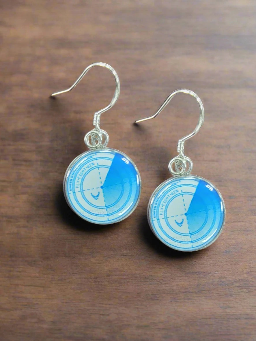 Air Force Silver or Gold Earrings: Seal, Roundel, Wings, Thunderbird | Made in the USA | Officially Licensed