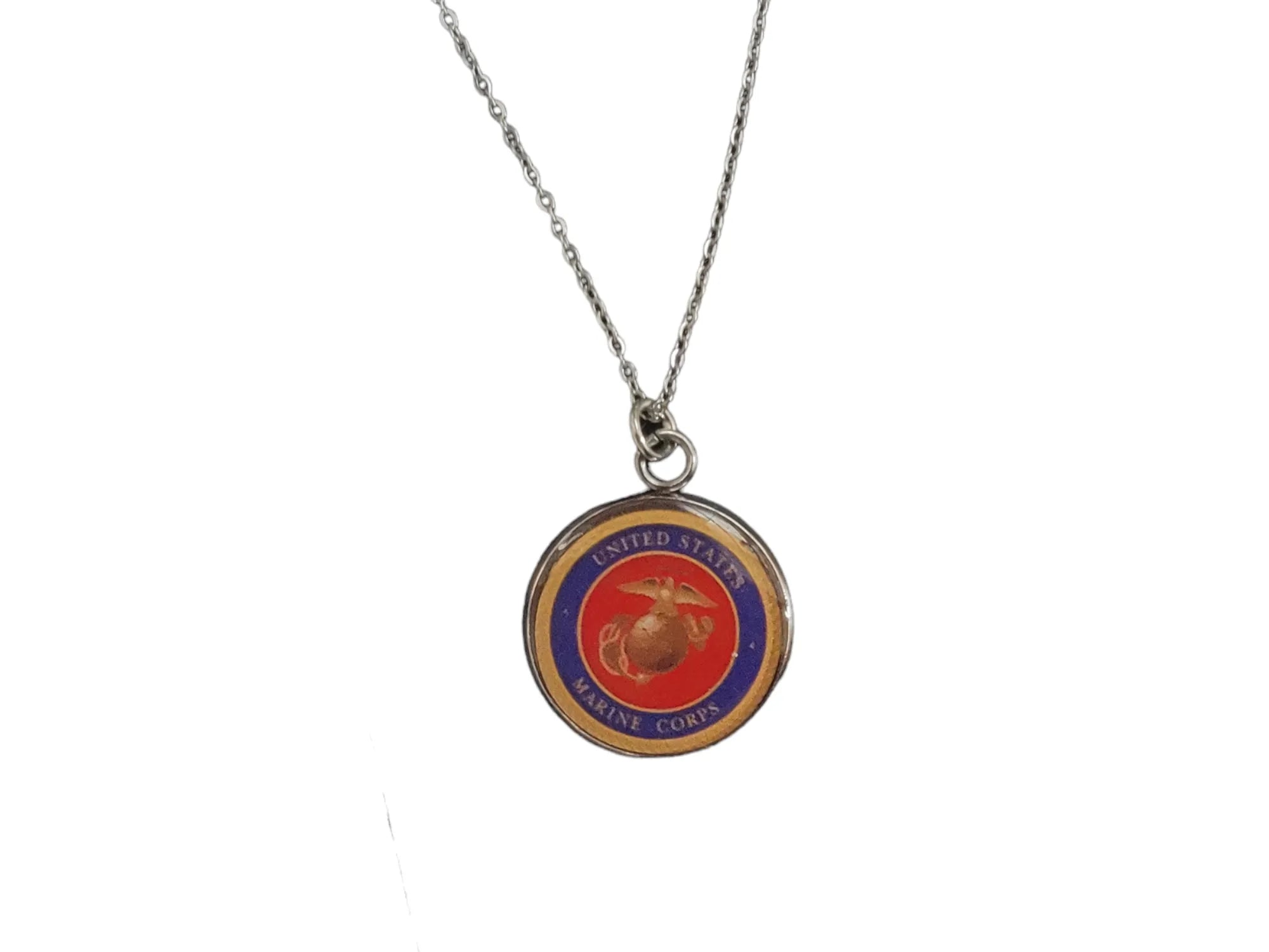 Army, Navy, Air Force, Marine Corps, Coast Guard, Space Force Pendant Necklace in Gold or Silver | Made in the USA | Officially Licensed