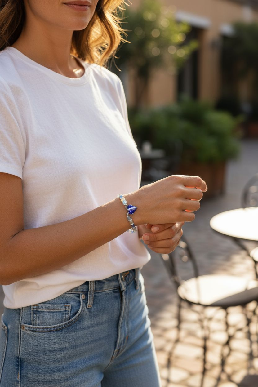 The Hope Collection Gemstone Jewelry | Sterling Silver Cancer Charity Jewelry Set | Sterling Silver