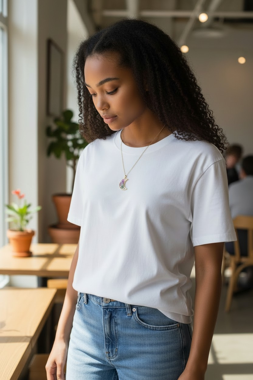 Gold Flower Pendant Necklace | Hand-Pressed Real Flower Resin Necklaces
