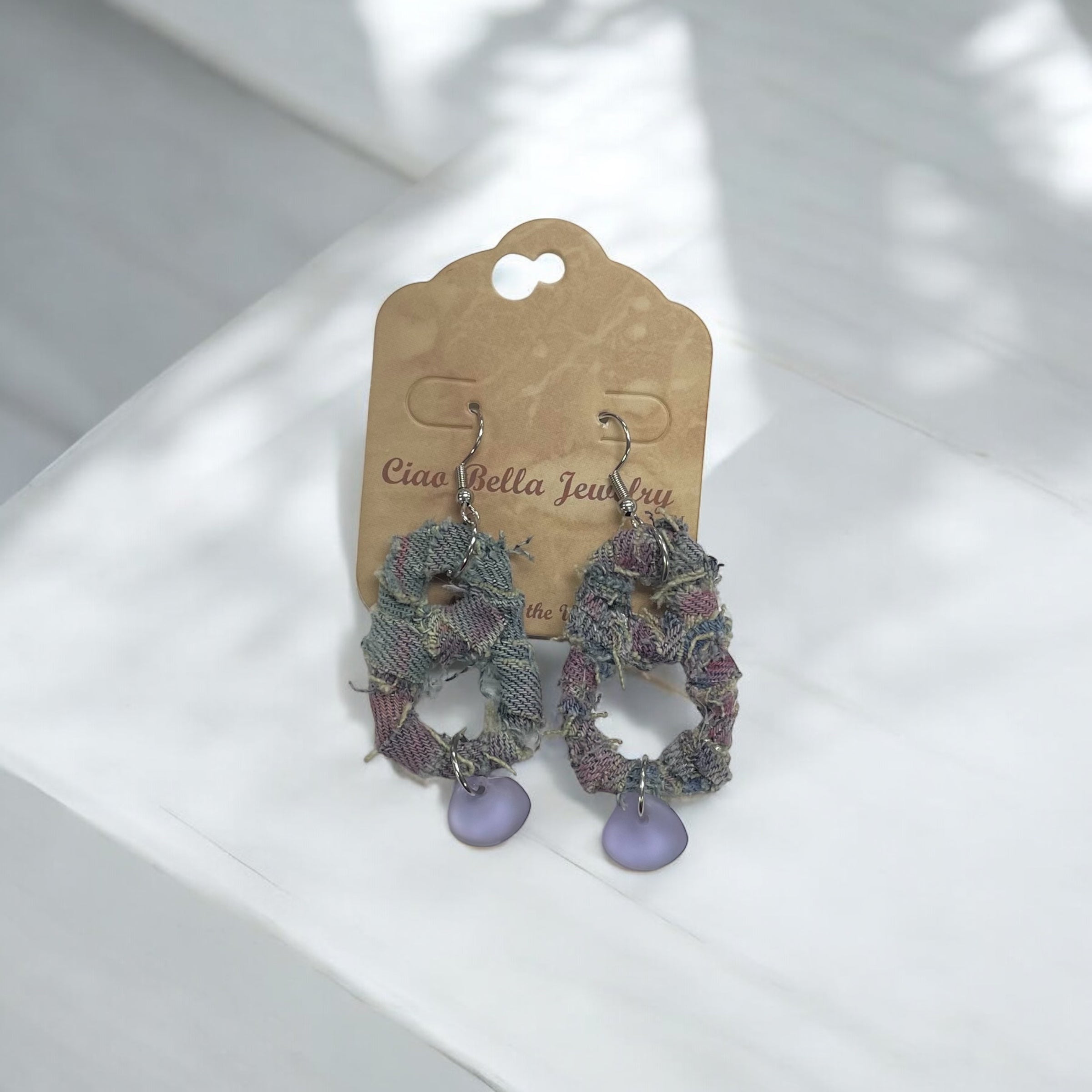 Eco-Chic: Upcycled Soda Tab & Denim Dangle Earrings | Sustainable Fashion