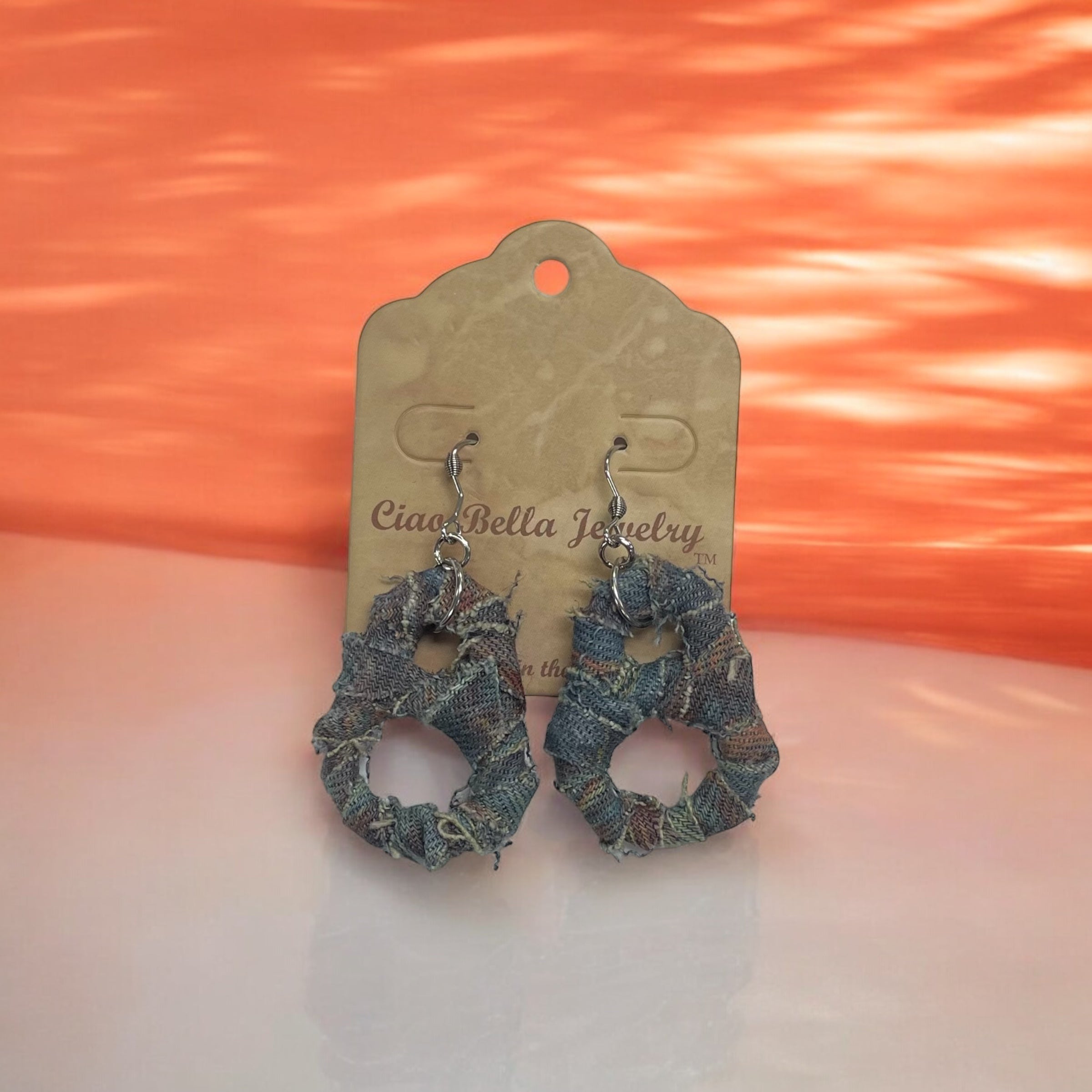 Eco-Chic: Upcycled Soda Tab & Denim Dangle Earrings | Sustainable Fashion