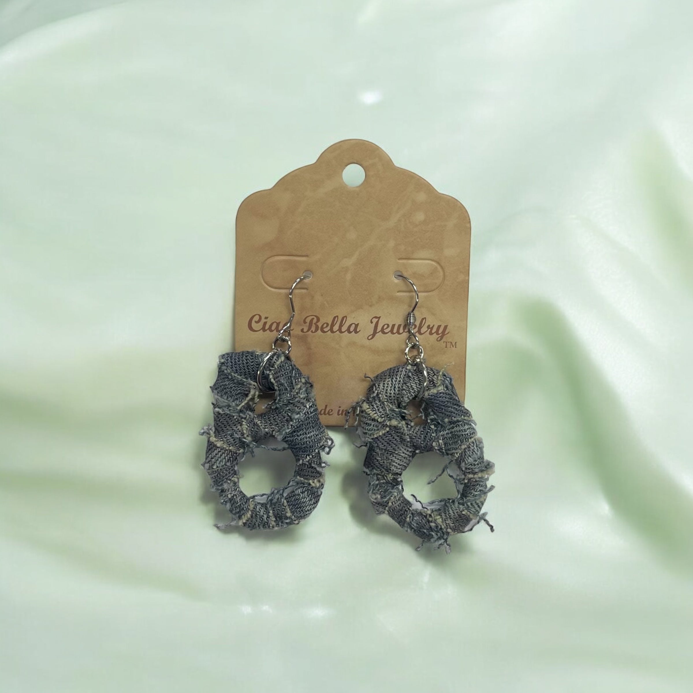 Eco-Chic: Upcycled Soda Tab & Denim Dangle Earrings | Sustainable Fashion