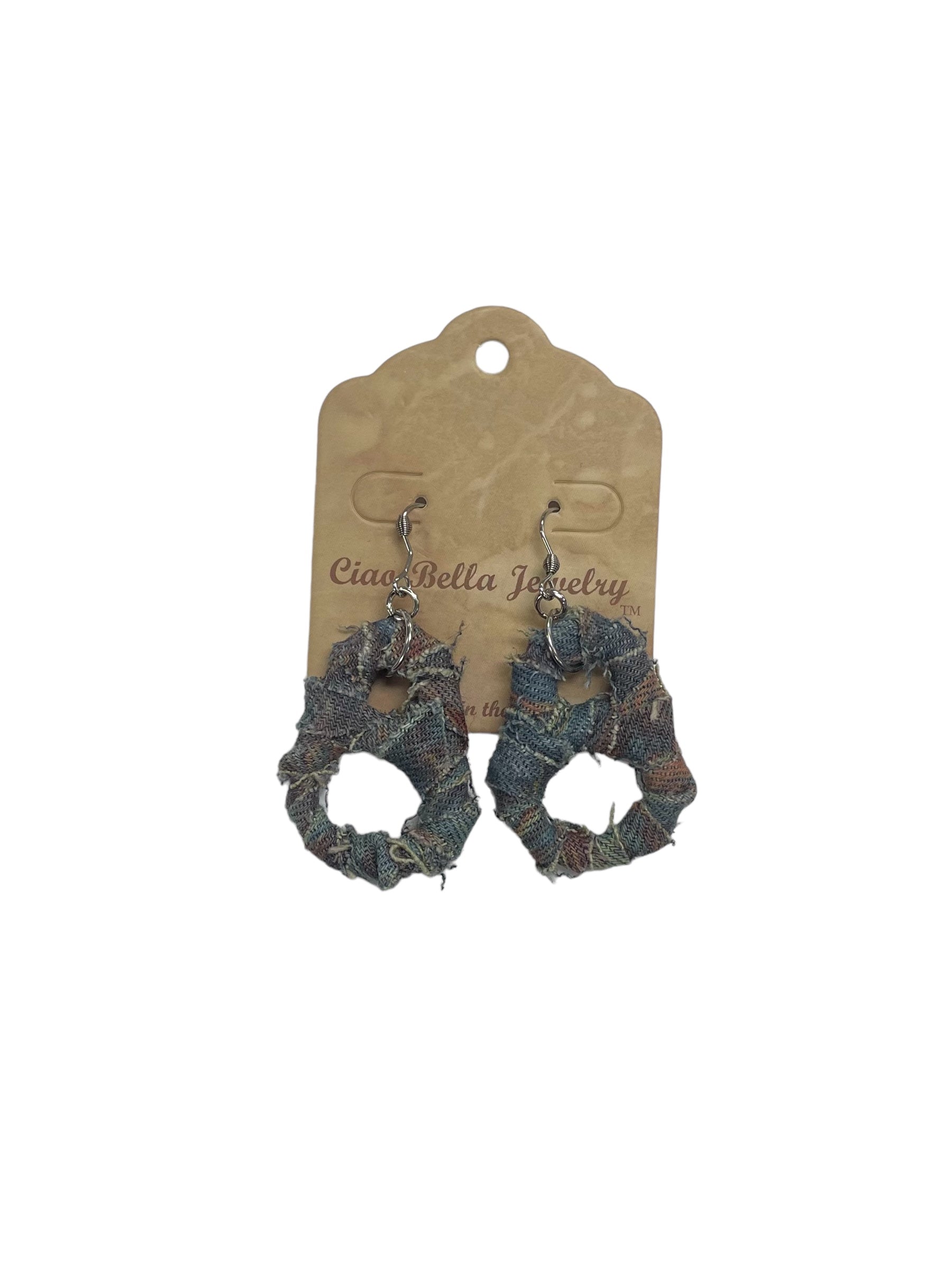 Eco-Chic: Upcycled Soda Tab & Denim Dangle Earrings | Sustainable Fashion