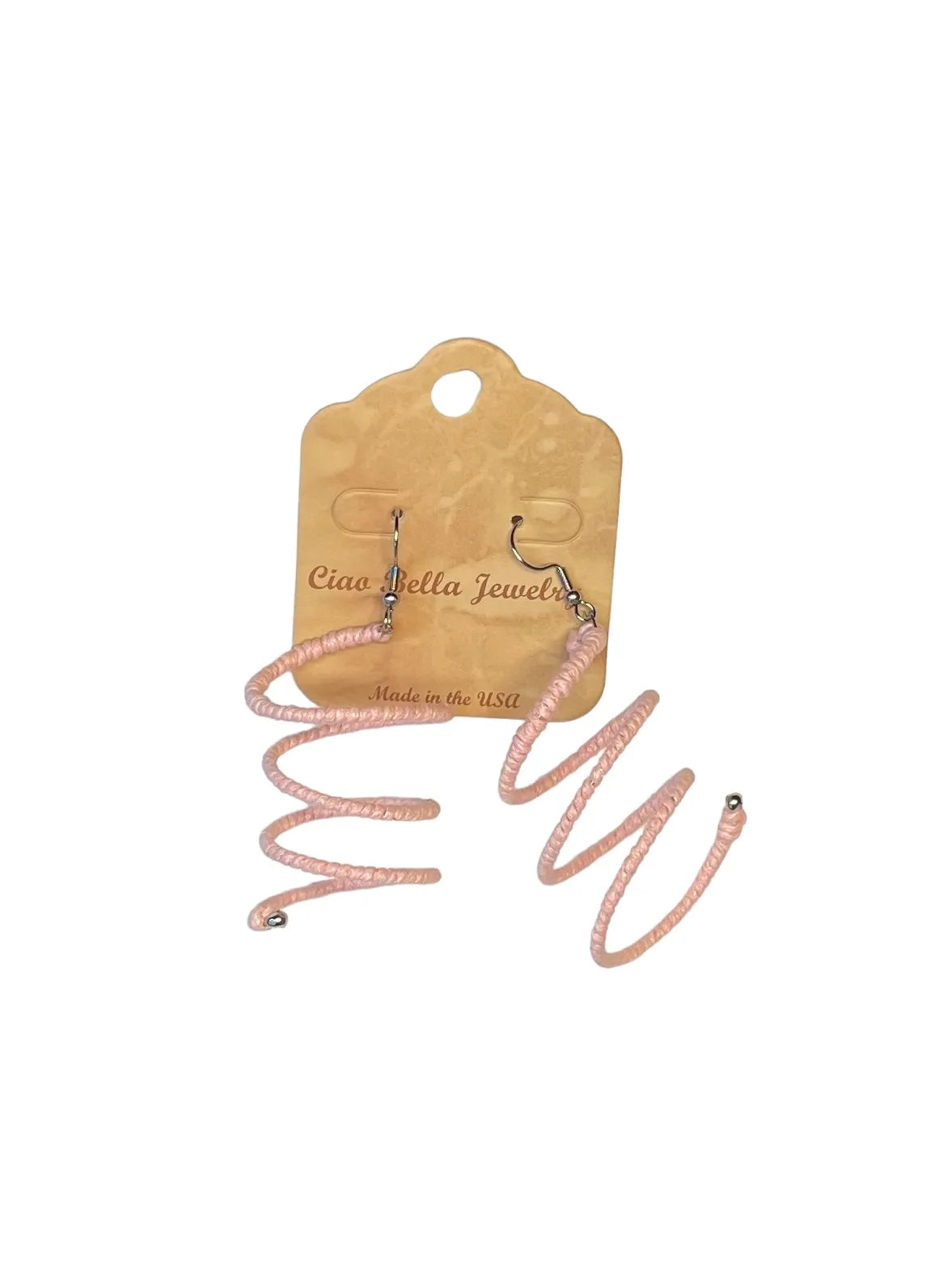Rainbow Whirlwind Corkscrew Dangle Earrings