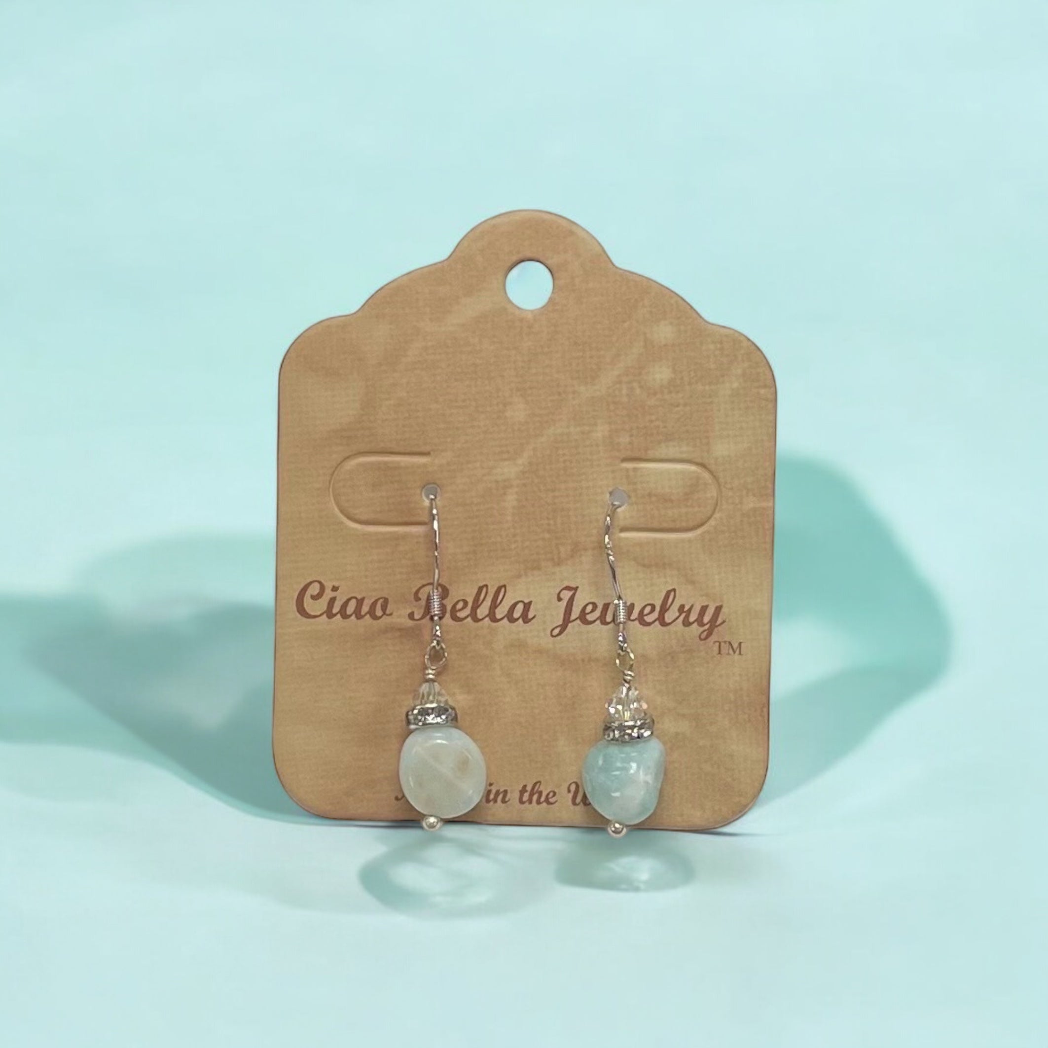 Sterling Silver Gemstone Dangle Earrings | Amazonite | Amethyst | Unakite | Kyanite