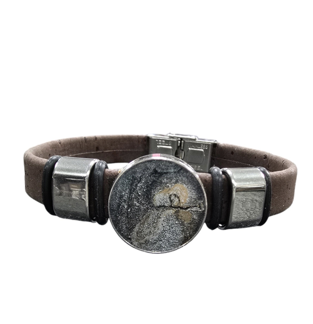 Michelle Marie's Unisex Sustainable Cork Bracelet | Go Gray for Brain Cancer | Charity Bracelet | Made in the USA