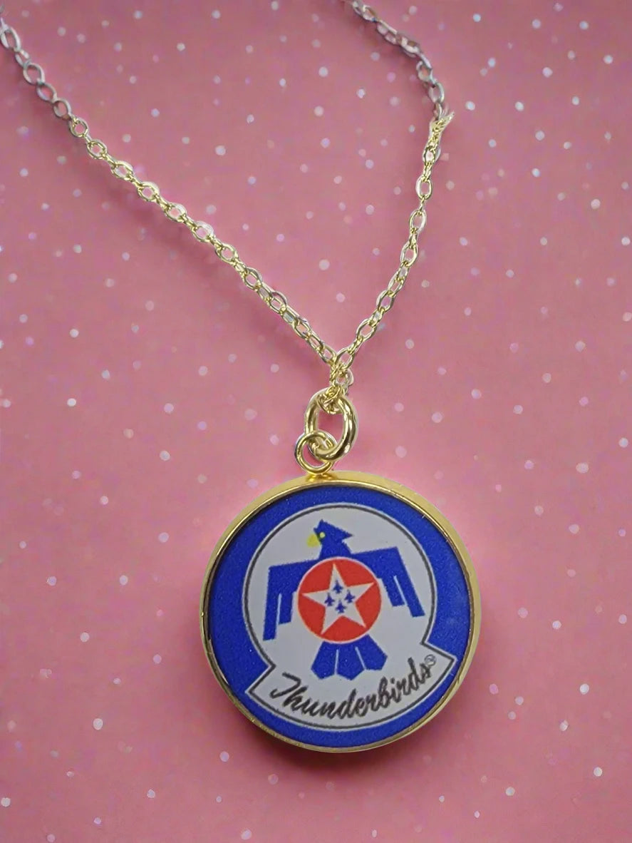 Army, Navy, Air Force, Marine Corps, Coast Guard, Space Force Pendant Necklace in Gold or Silver | Made in the USA | Officially Licensed