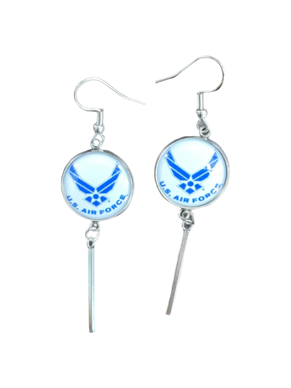 Military Charm Earrings | Army, Air Force, Coast Guard, Marine Corps, Space Force | Made in the USA |Officially Licensed