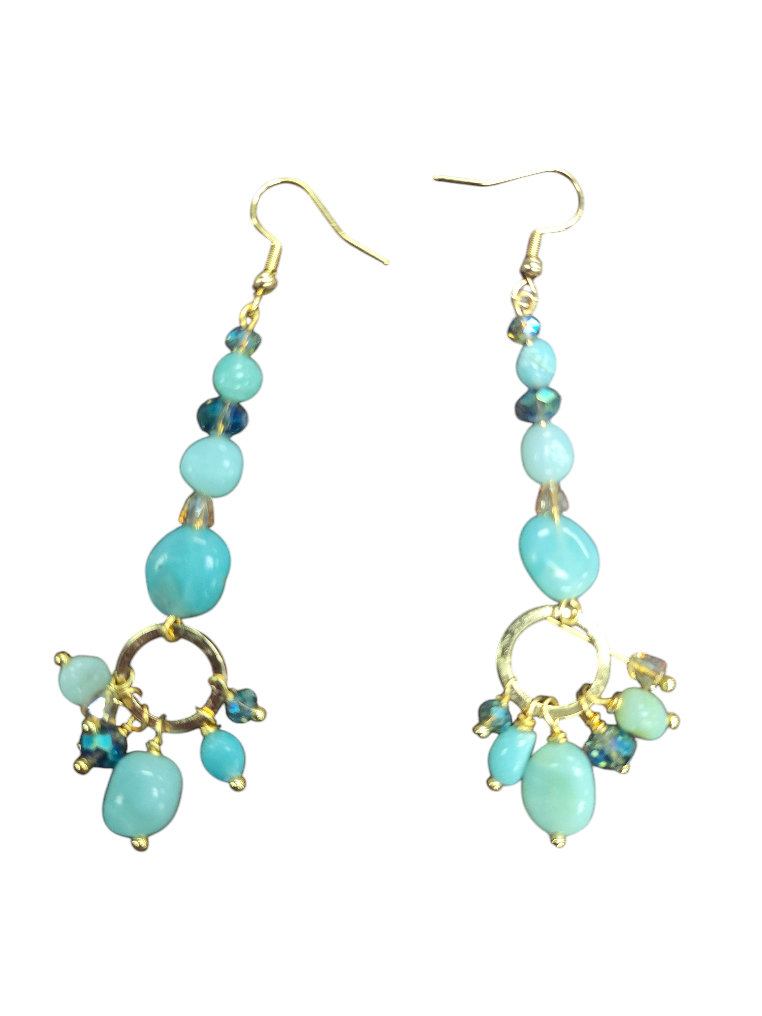 Dangle Earrings Amethyst, Tiger Eye, African Turquoise, Blue Agate, Amazonite, and Dumortierite | Michelle Marie Boutique