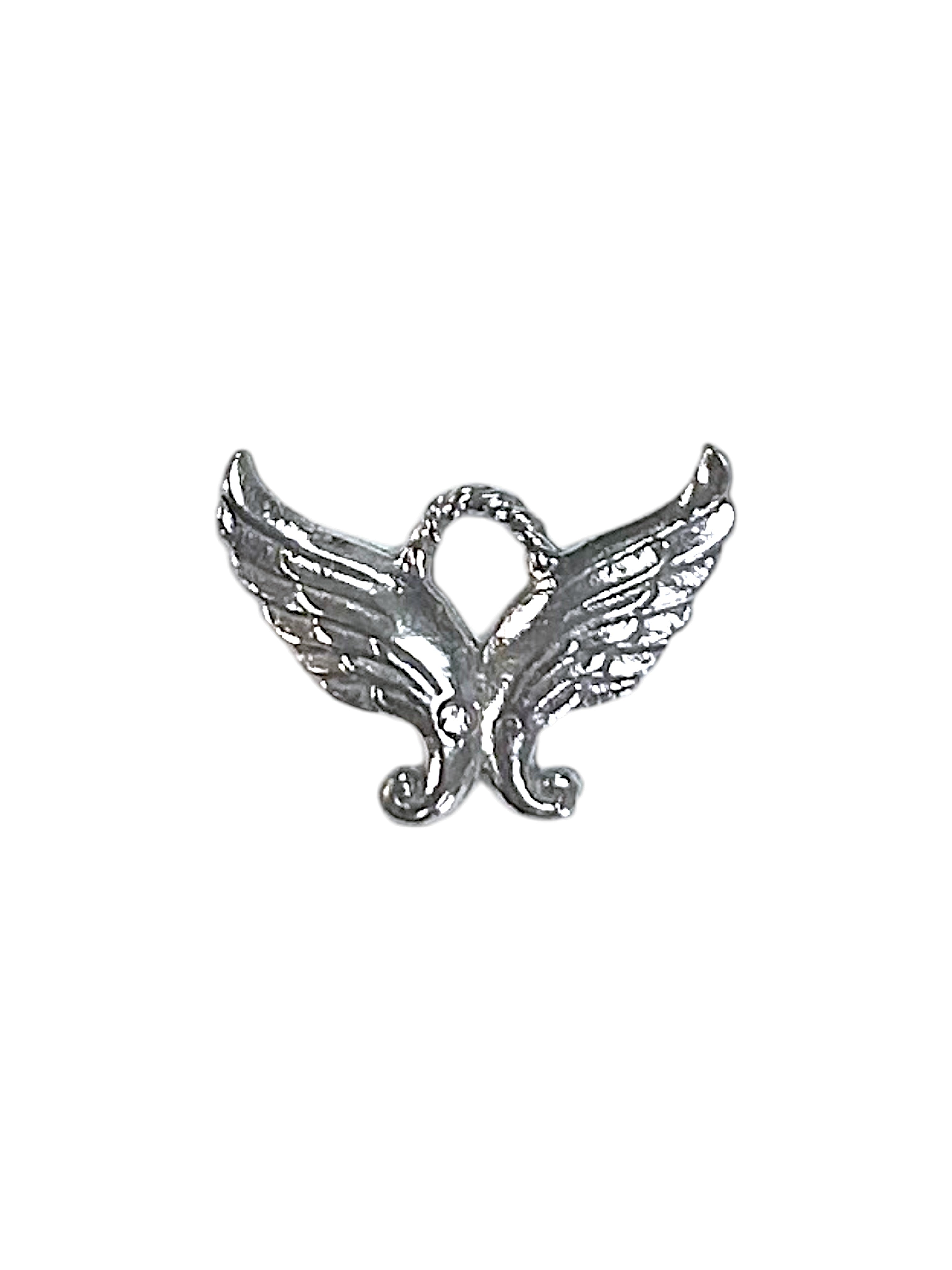 Silver Angel Wings Pewter Charm Pendant | Travel Charm