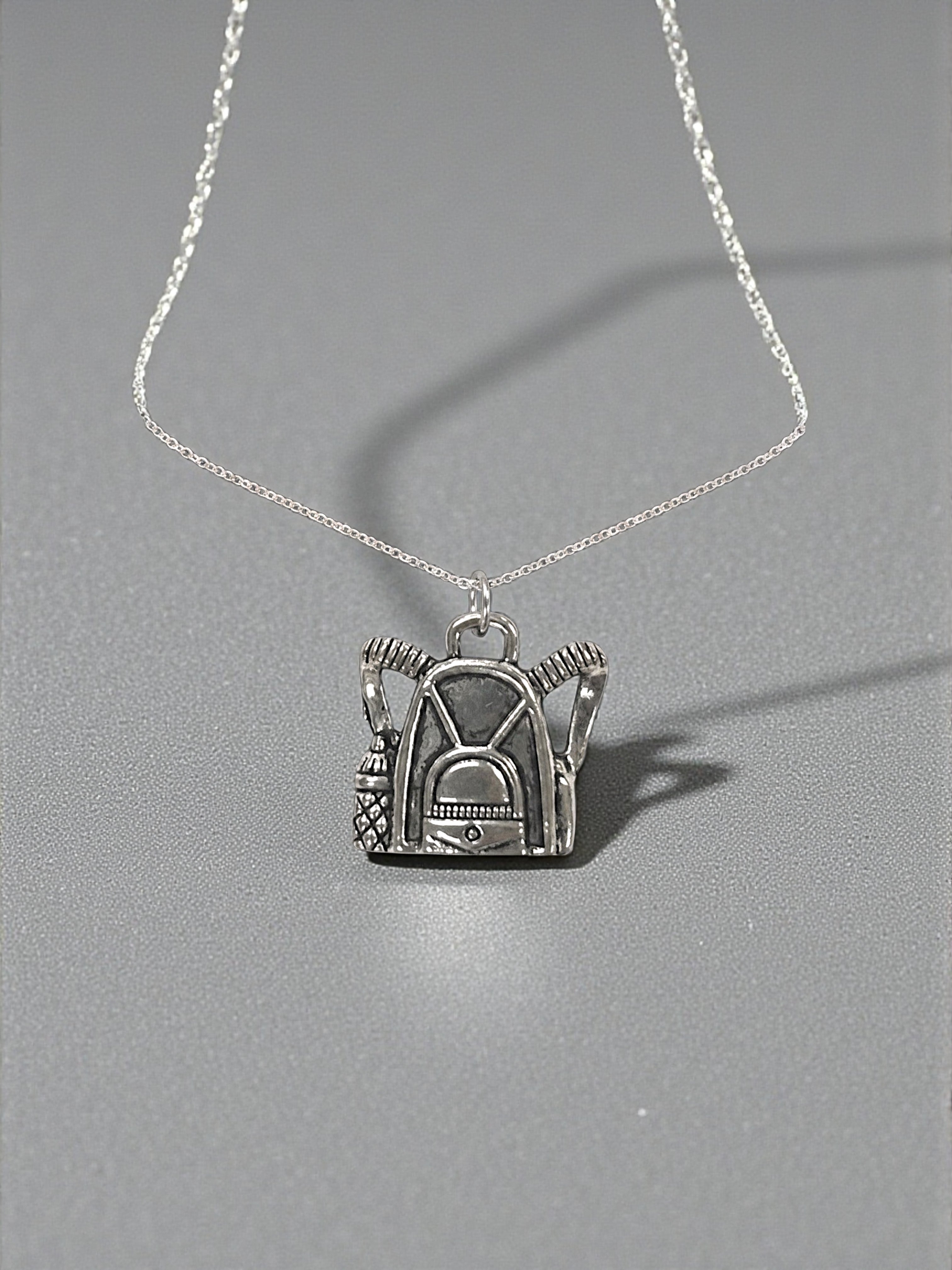 Silver Backpack Pewter Charm Pendant | Travel Charm
