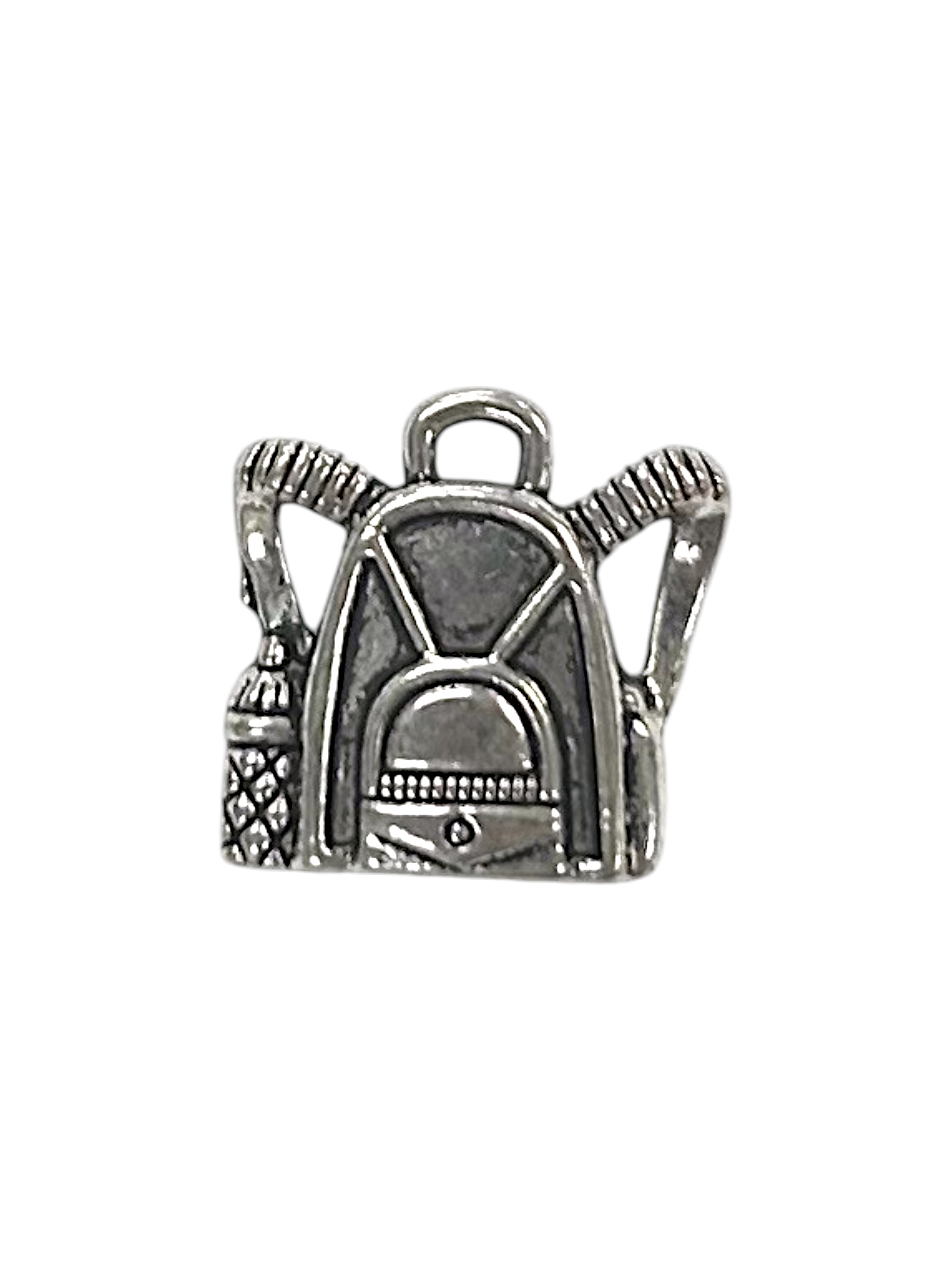 Silver Backpack Pewter Charm Pendant | Travel Charm