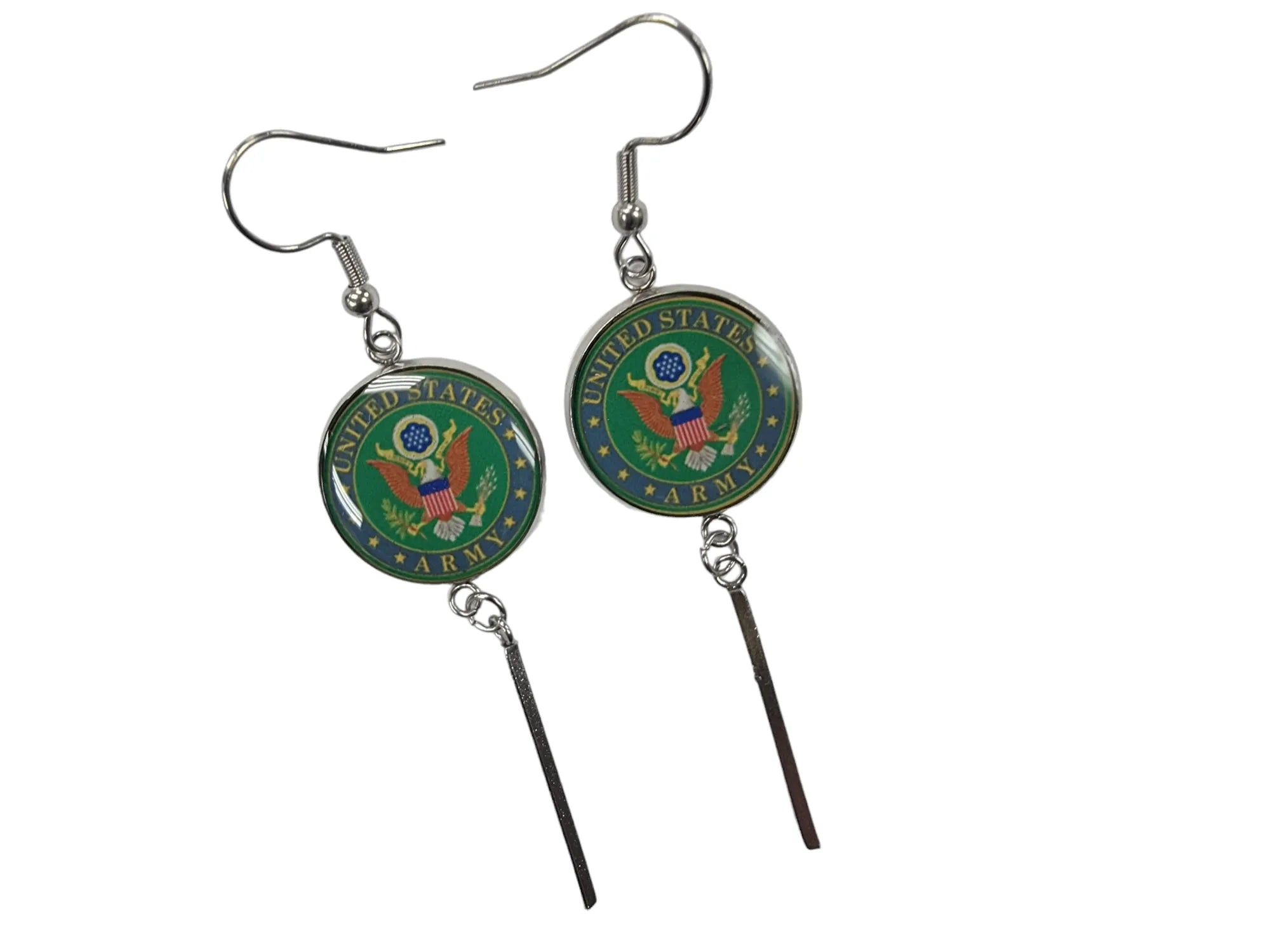 Military Charm Earrings | Army, Air Force, Coast Guard, Marine Corps, Space Force | Made in the USA |Officially Licensed