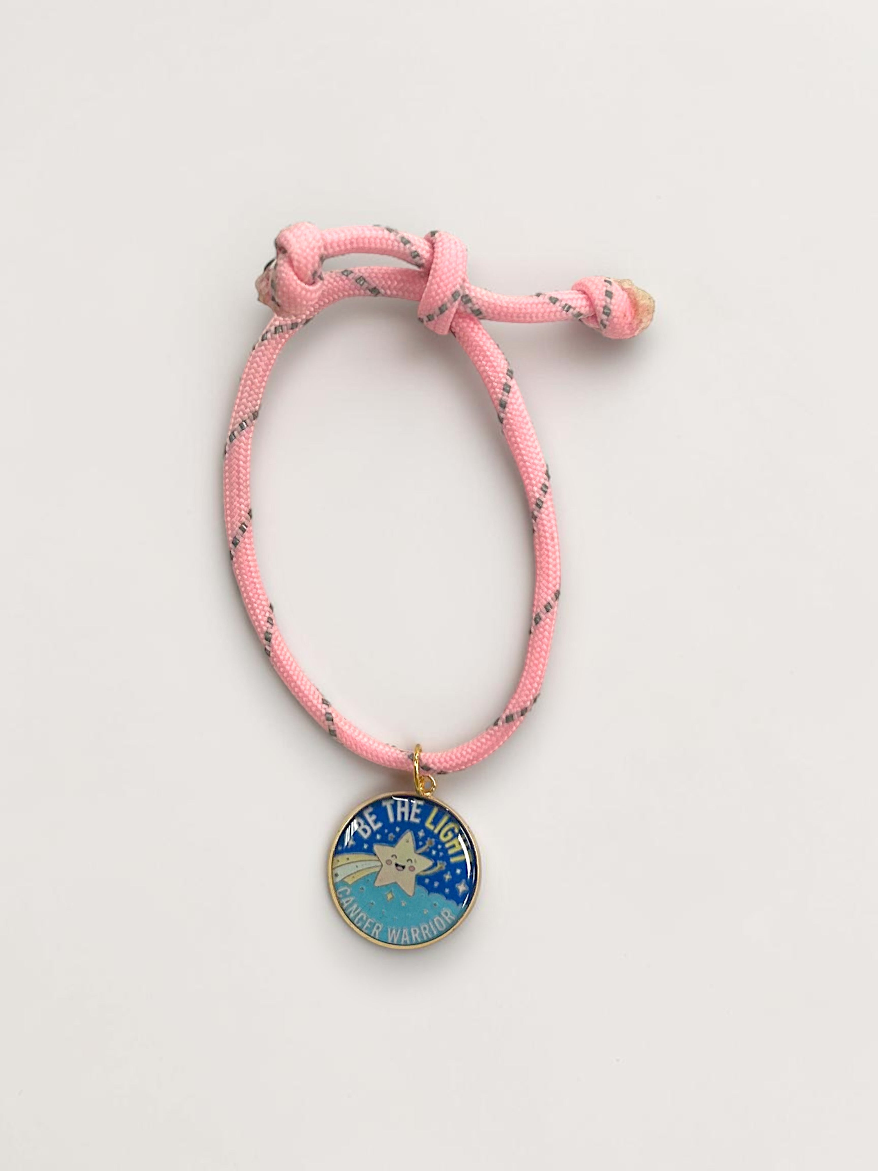 Glow-in-the-Dark "Be The Light" Adjustable Charm Bracelet | Cancer Warrior | Charity Jewelry