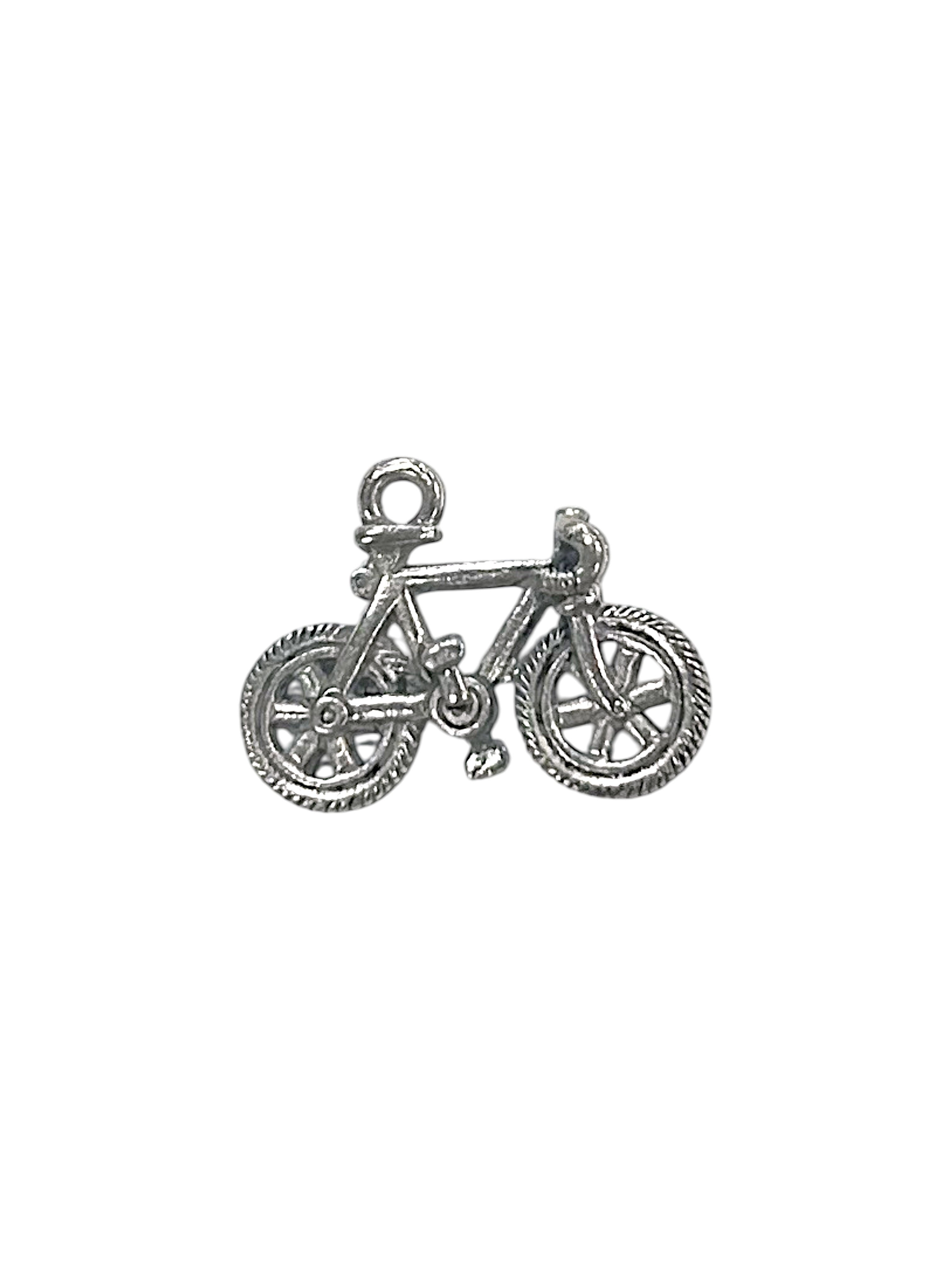 Silver Bicycle Pewter Charm Pendant | Travel Charm