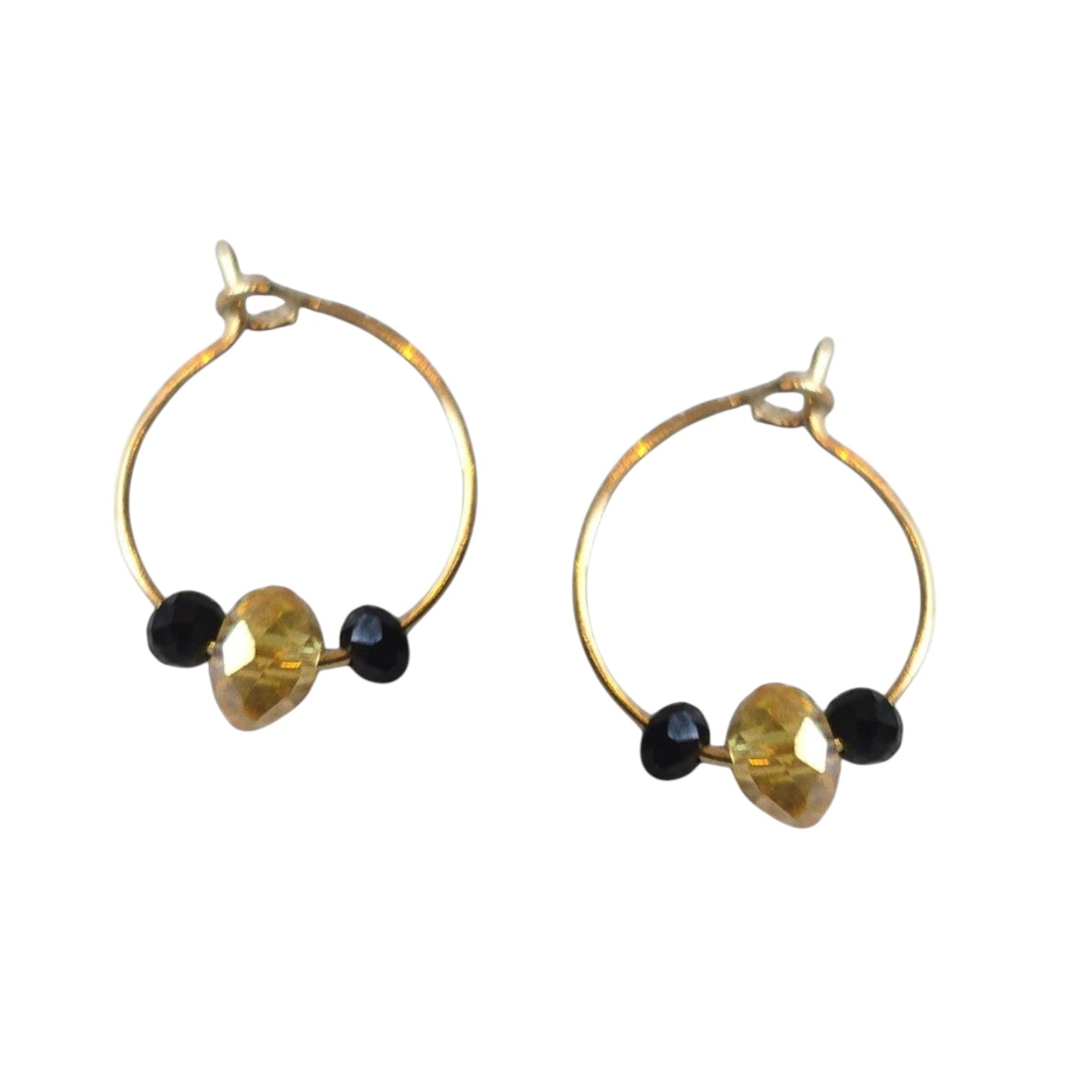 Gameday Glitz: Three Stone Hoop Earrings | Team Color Jewelry