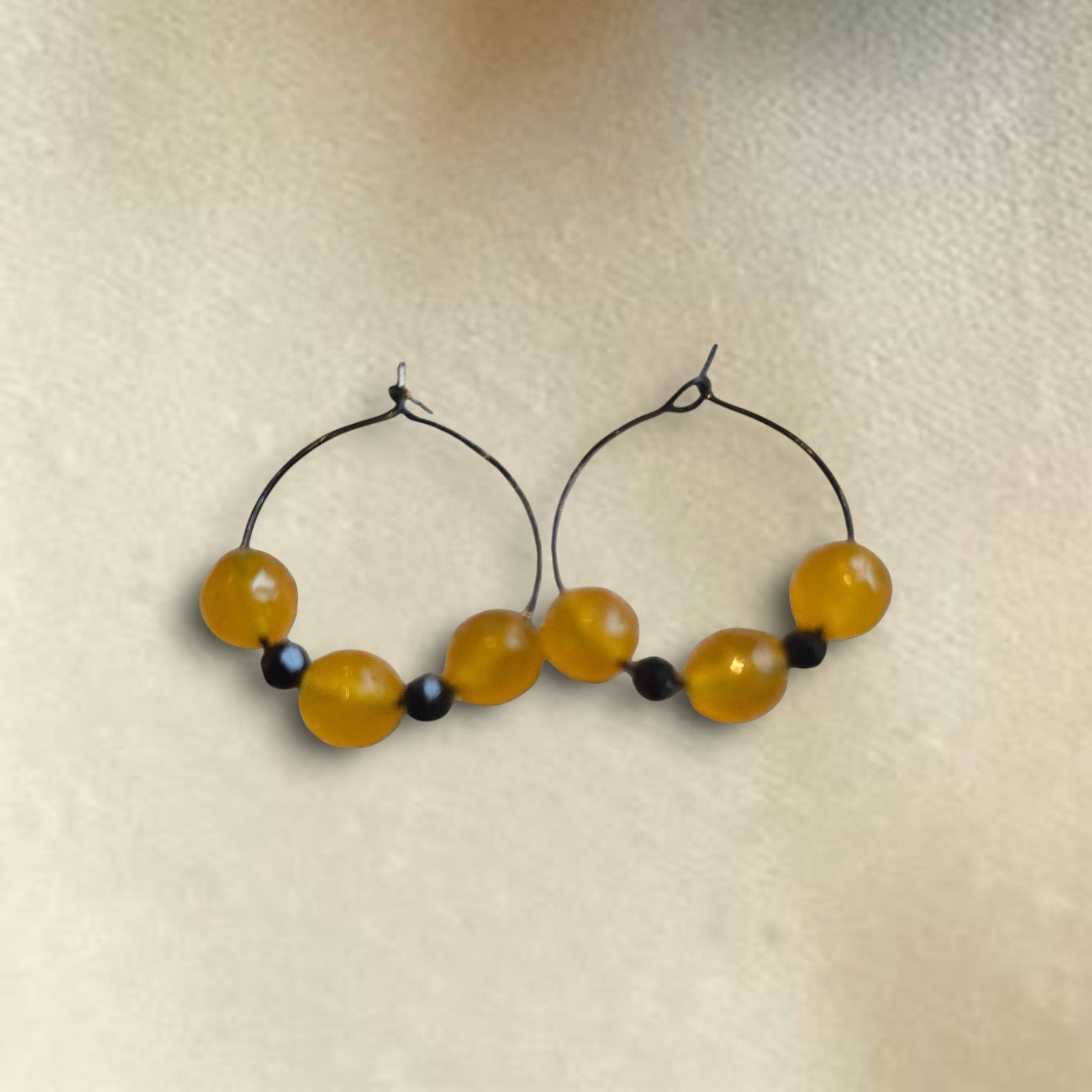 Gameday Glitz: Five Stone Hoop Earrings | Team Color Jewelry