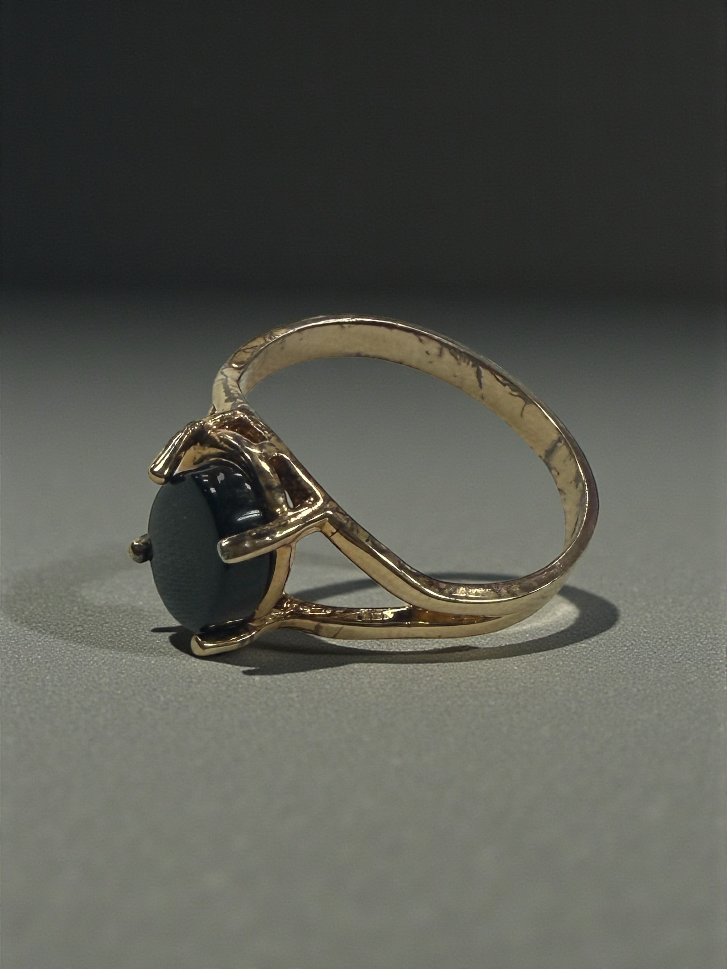 The Midnight Onyx Crown: One-of-a-Kind Gold Statement Ring