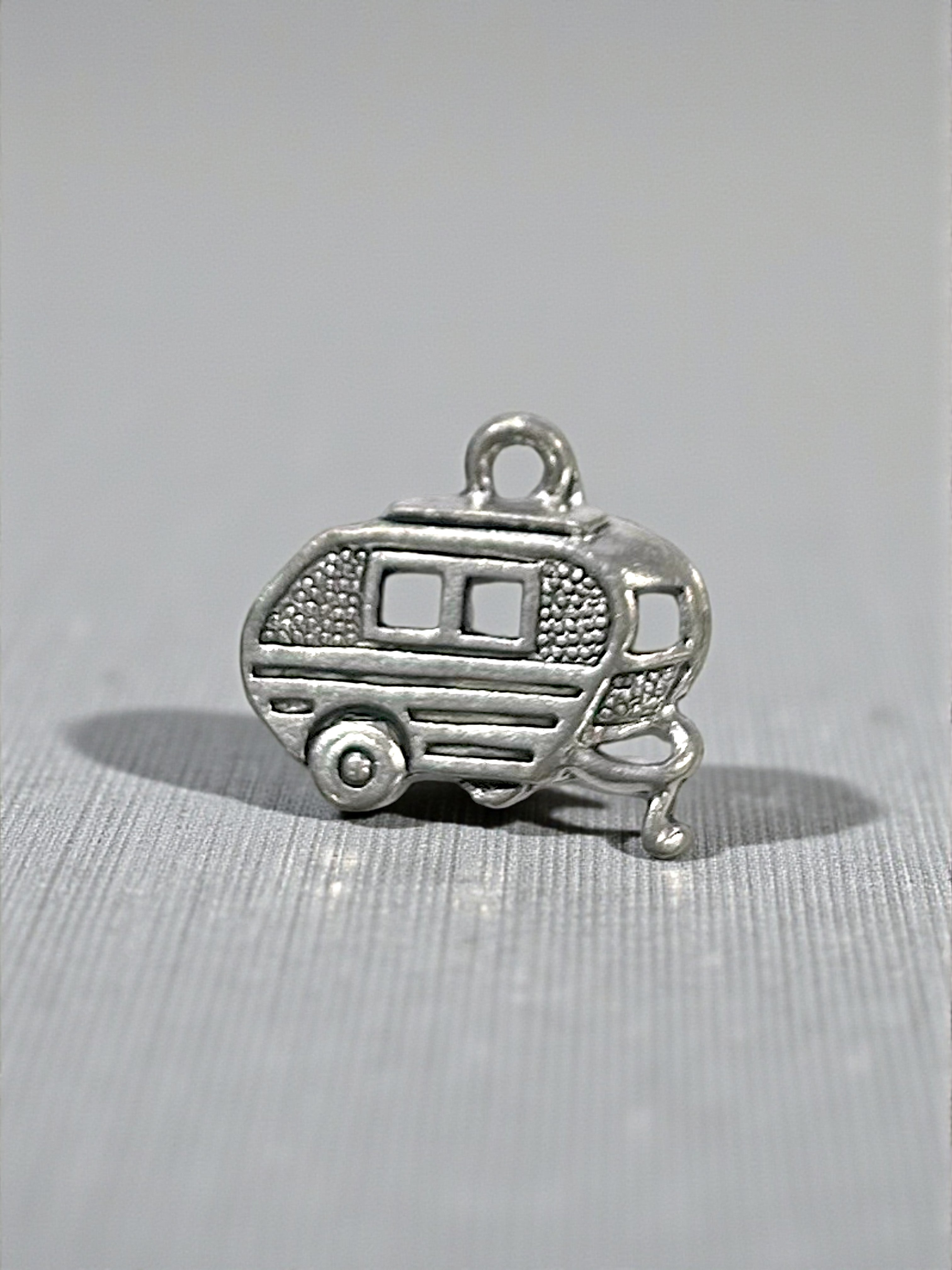 Silver Campfire Pewter Charm Pendant | Travel Charm