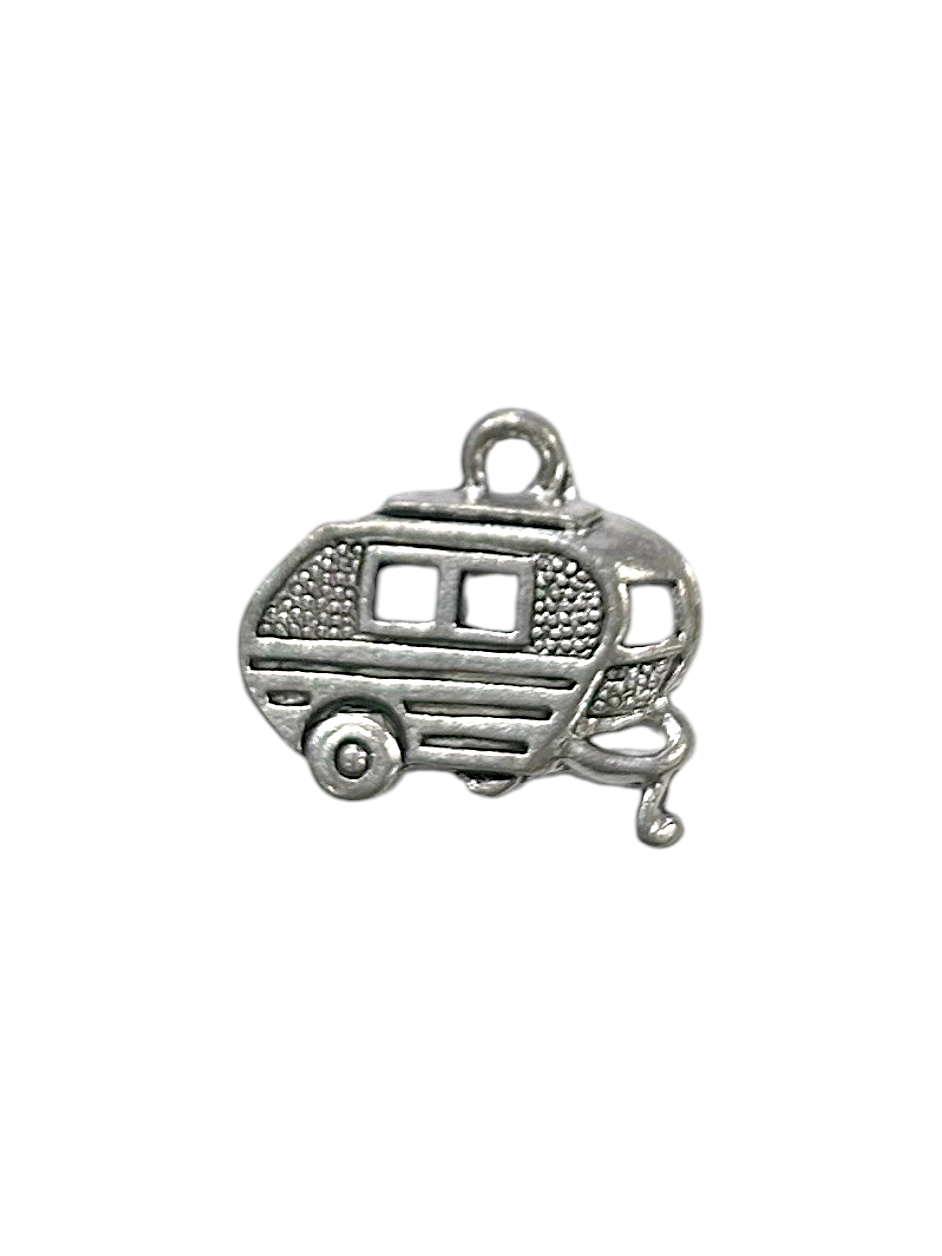 Silver Campfire Pewter Charm Pendant | Travel Charm