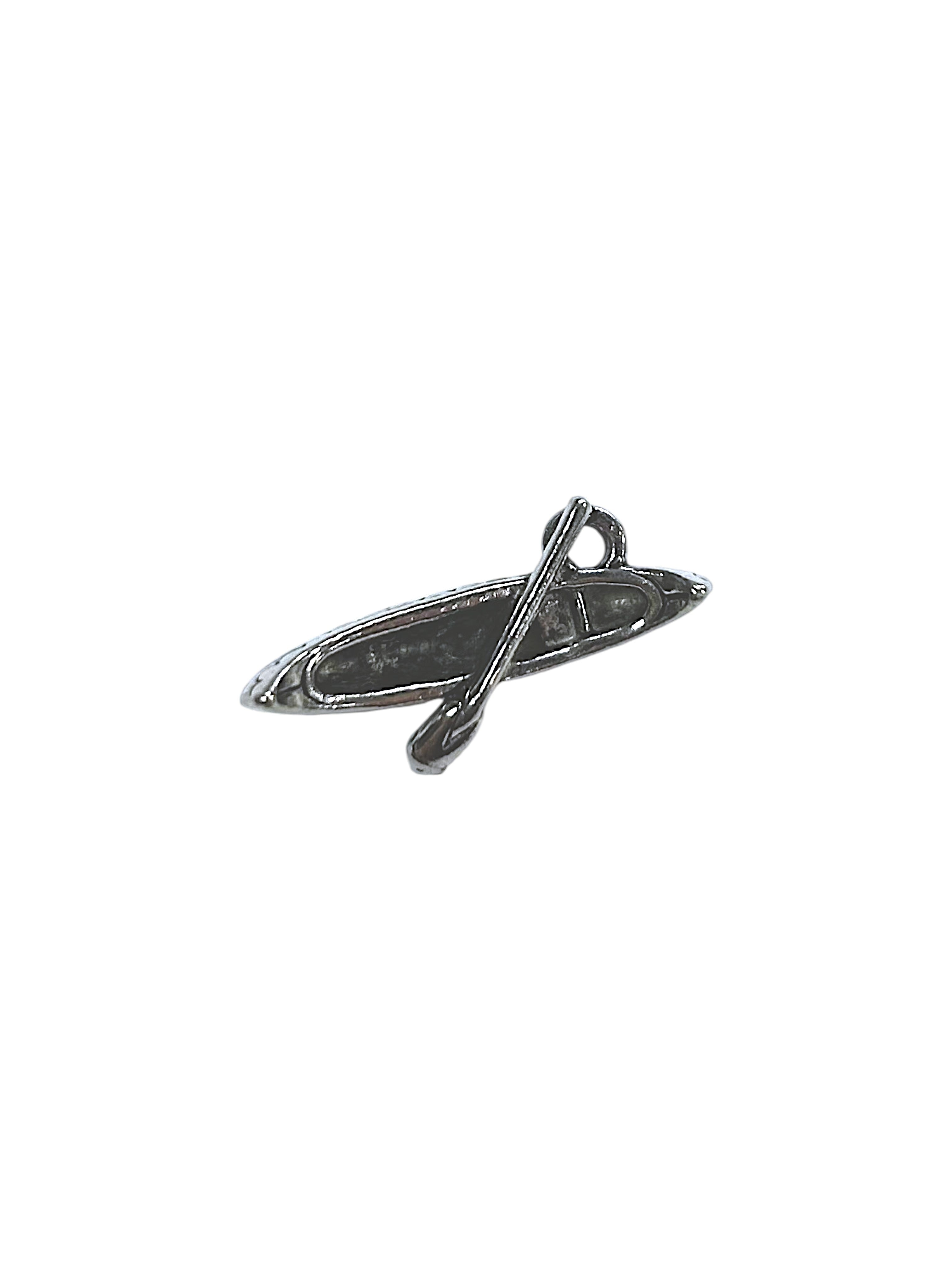 Silver Canoe Pewter Charm Pendant | Travel Charm