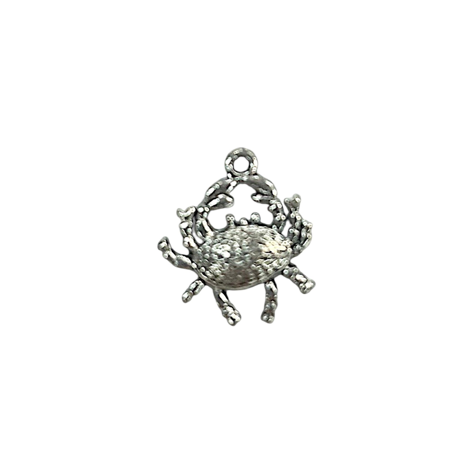 Silver Crab Pewter Charm Pendant | Ocean | Travel Charm