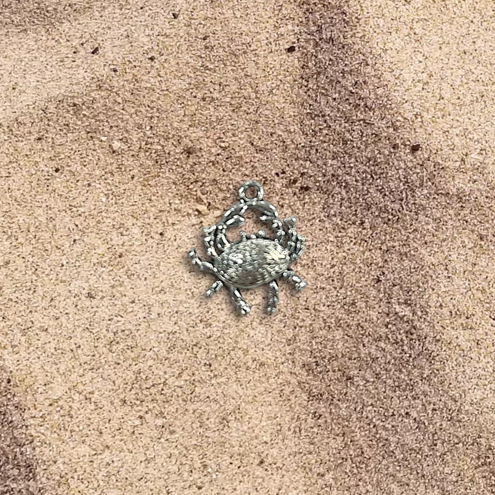 Silver Crab Pewter Charm Pendant | Ocean | Travel Charm