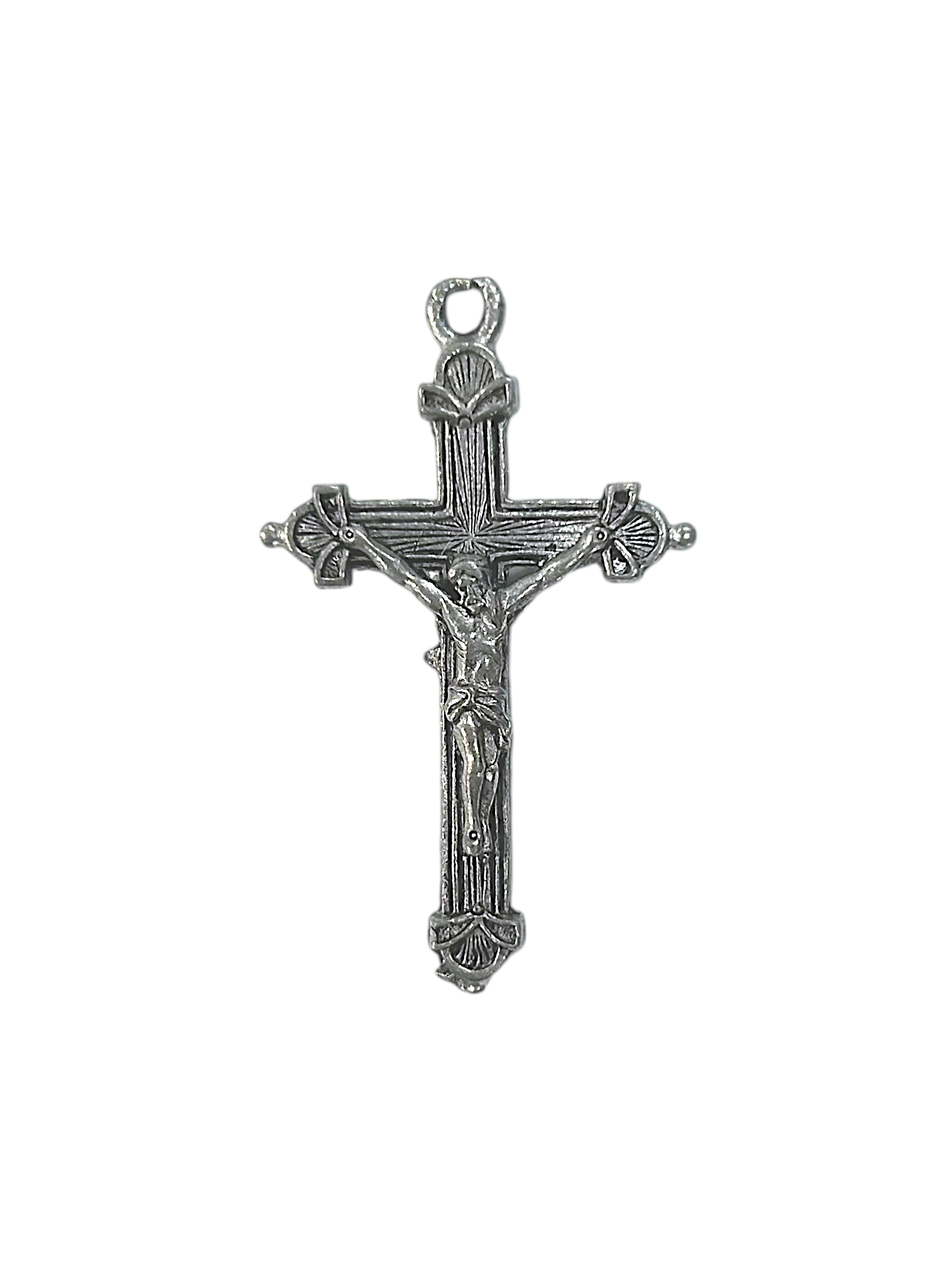 Silver Crucifix Pewter Charm Pendant | Travel Charm