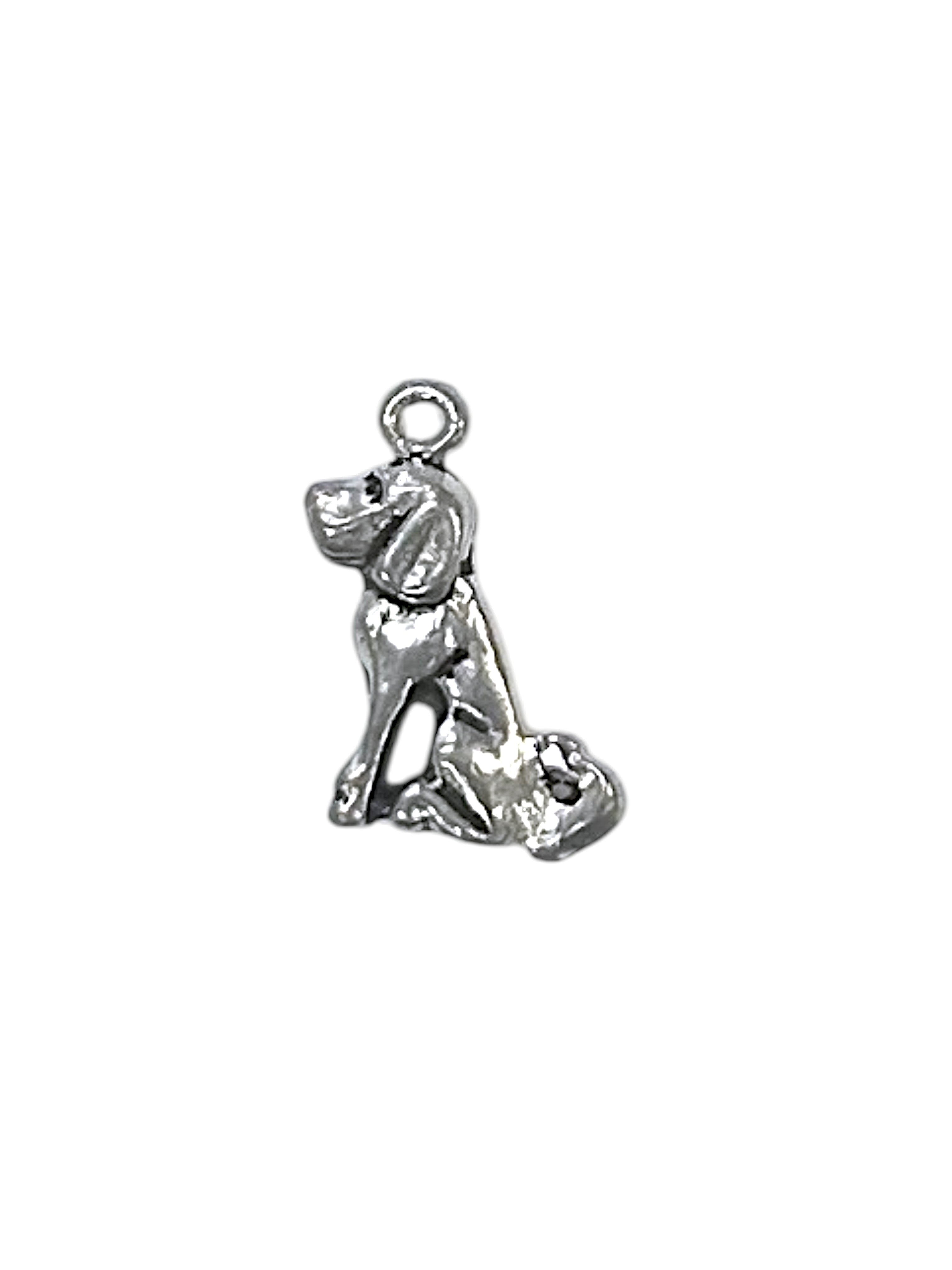 Silver Dog Pewter Charm Pendant | Animal | Travel Charm