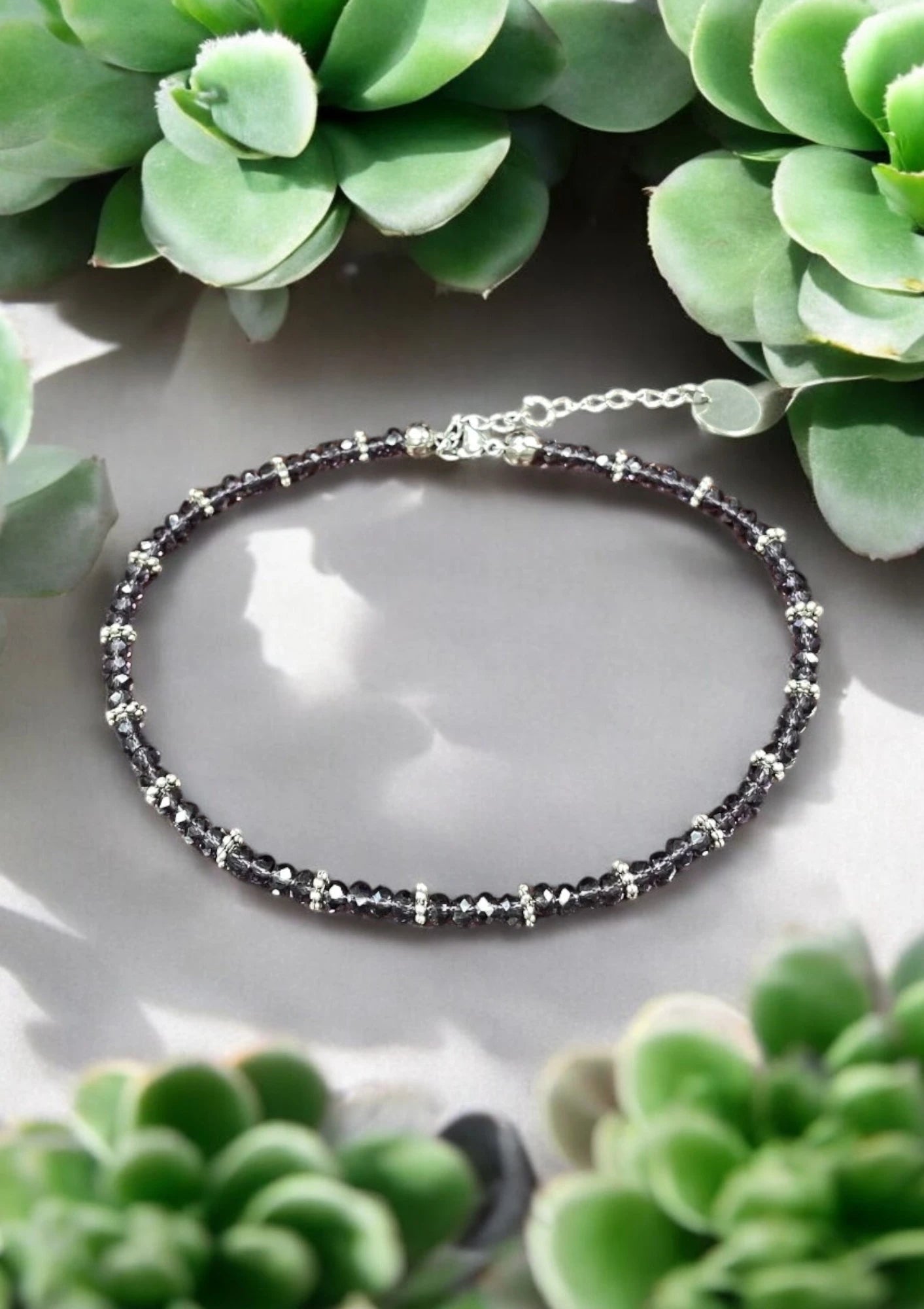 Sparkling Crystal Bracelet with Extender Chain | A Touch of Summer Elegance