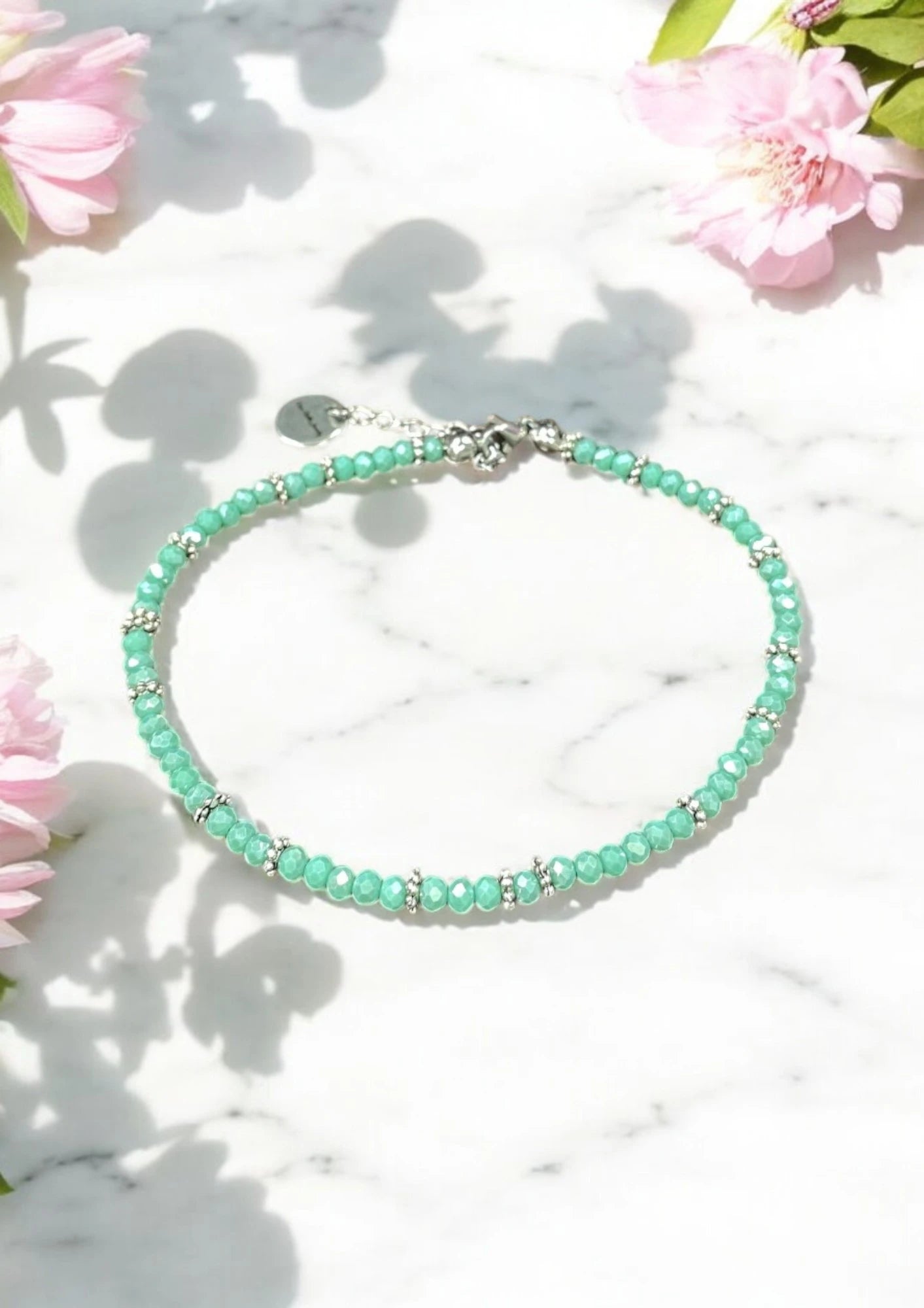 Sparkling Crystal Bracelet with Extender Chain | A Touch of Summer Elegance