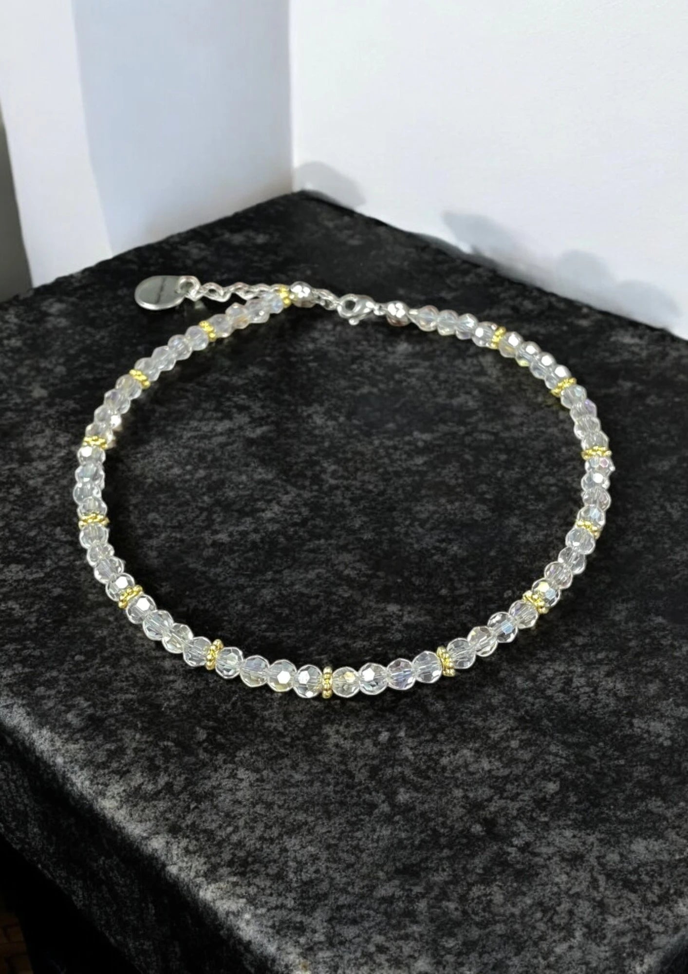 Sparkling Crystal Bracelet with Extender Chain | A Touch of Summer Elegance