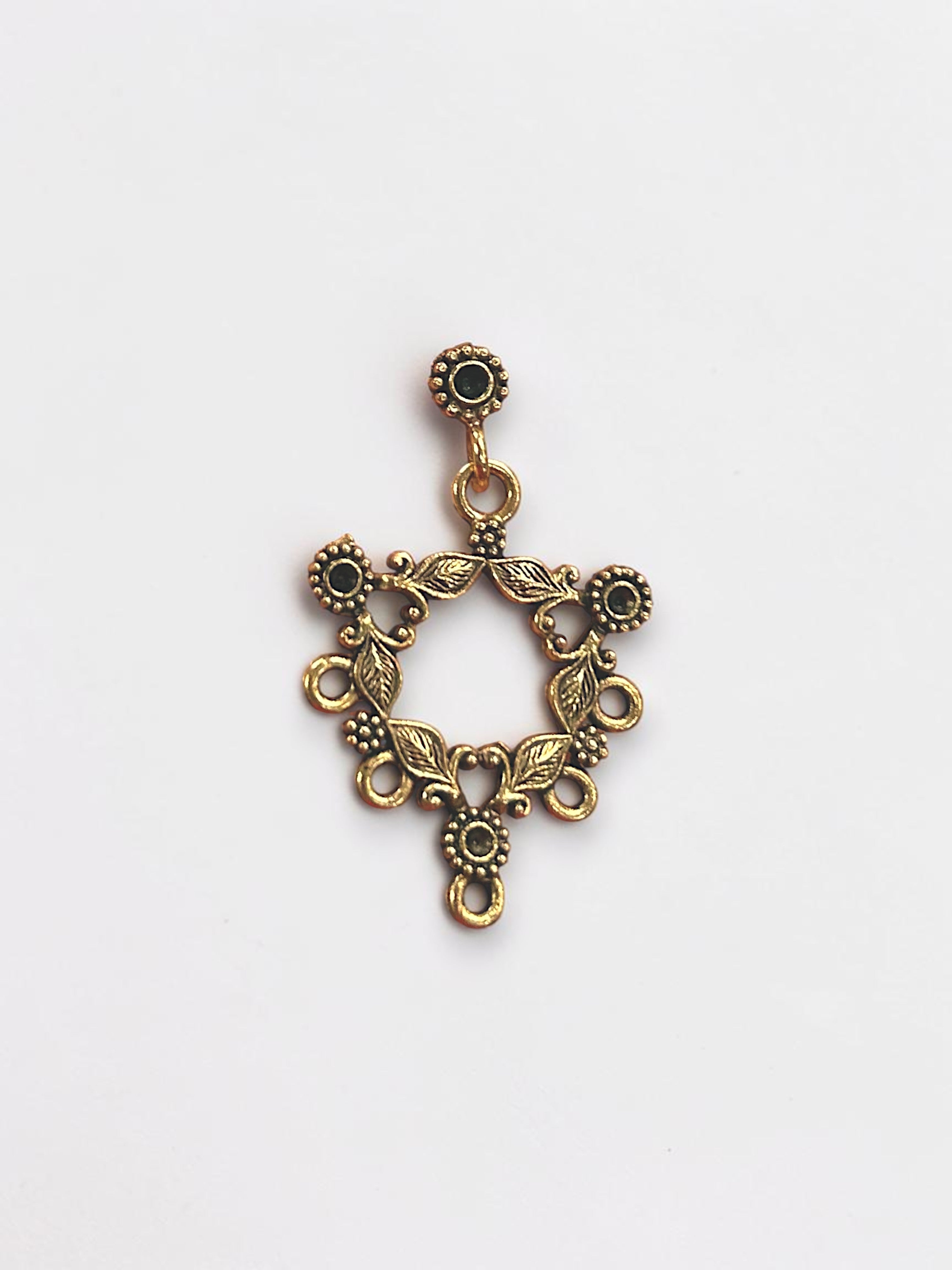 Antique Gold Filigree Chandelier Earrings | Unique Handmade Jewelry