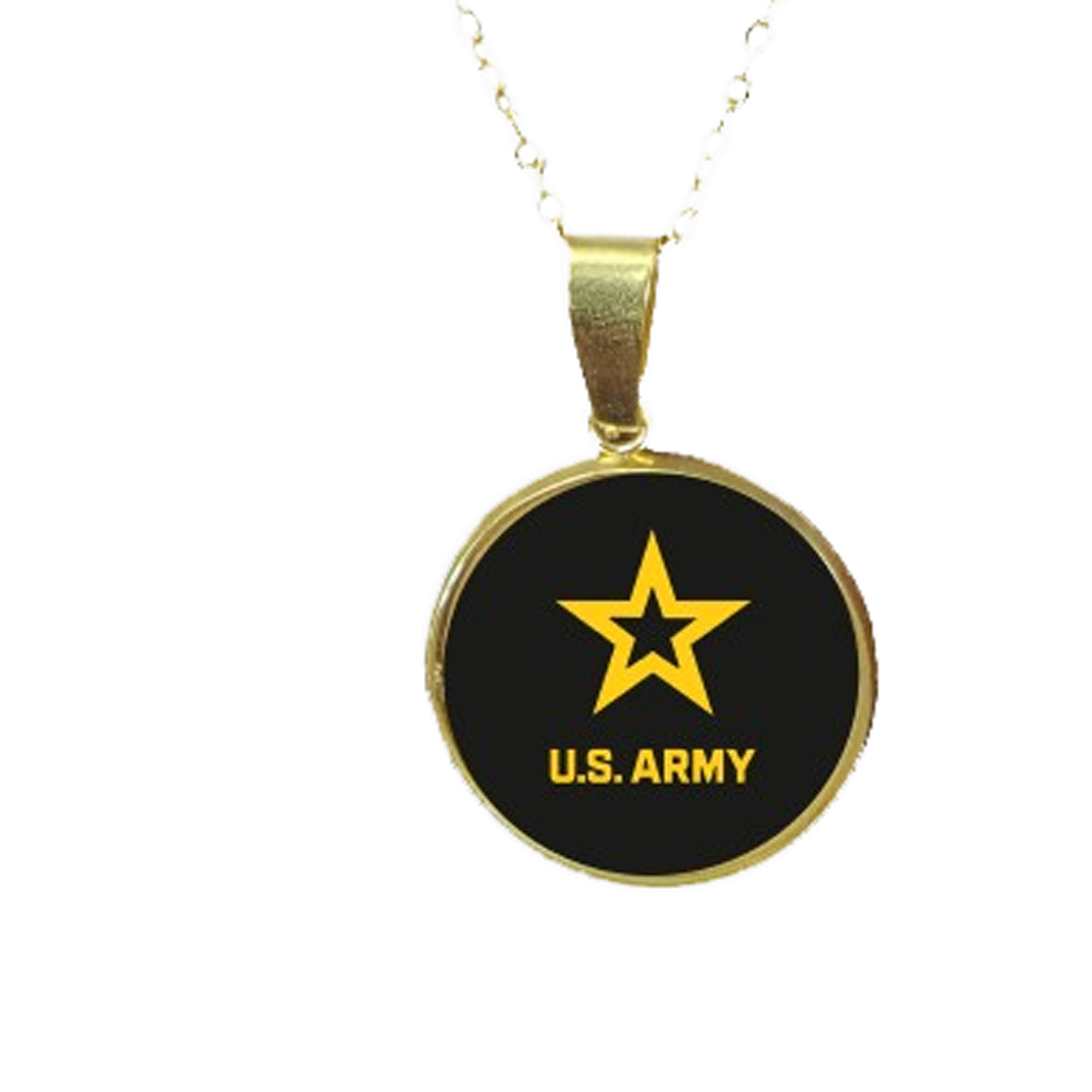 Army, Navy, Air Force, Marine Corps, Coast Guard, Space Force Pendant Necklace in Gold or Silver | Made in the USA | Officially Licensed