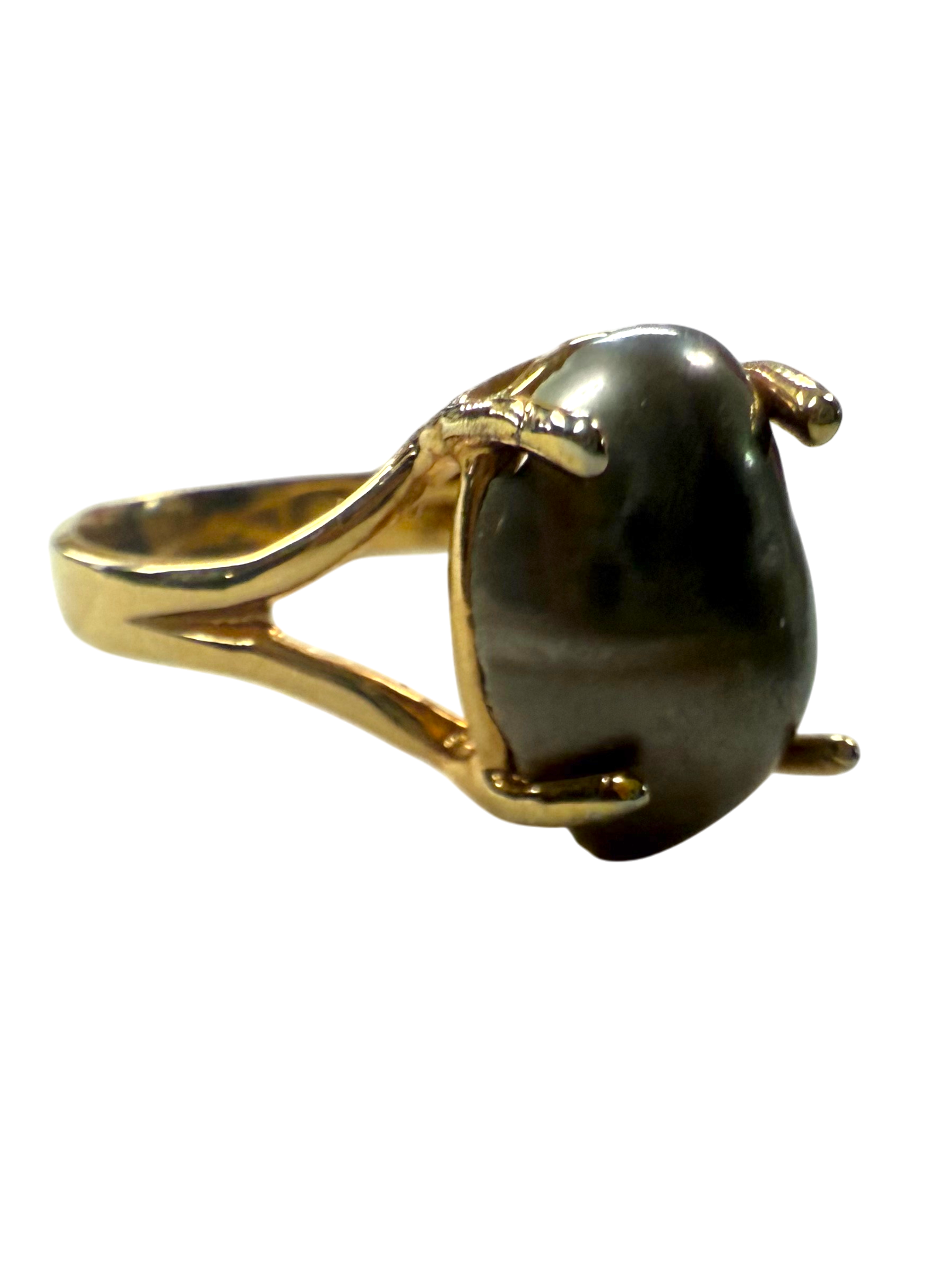 One-of-a-Kind Gray Freshwater Pearl Statement Ring