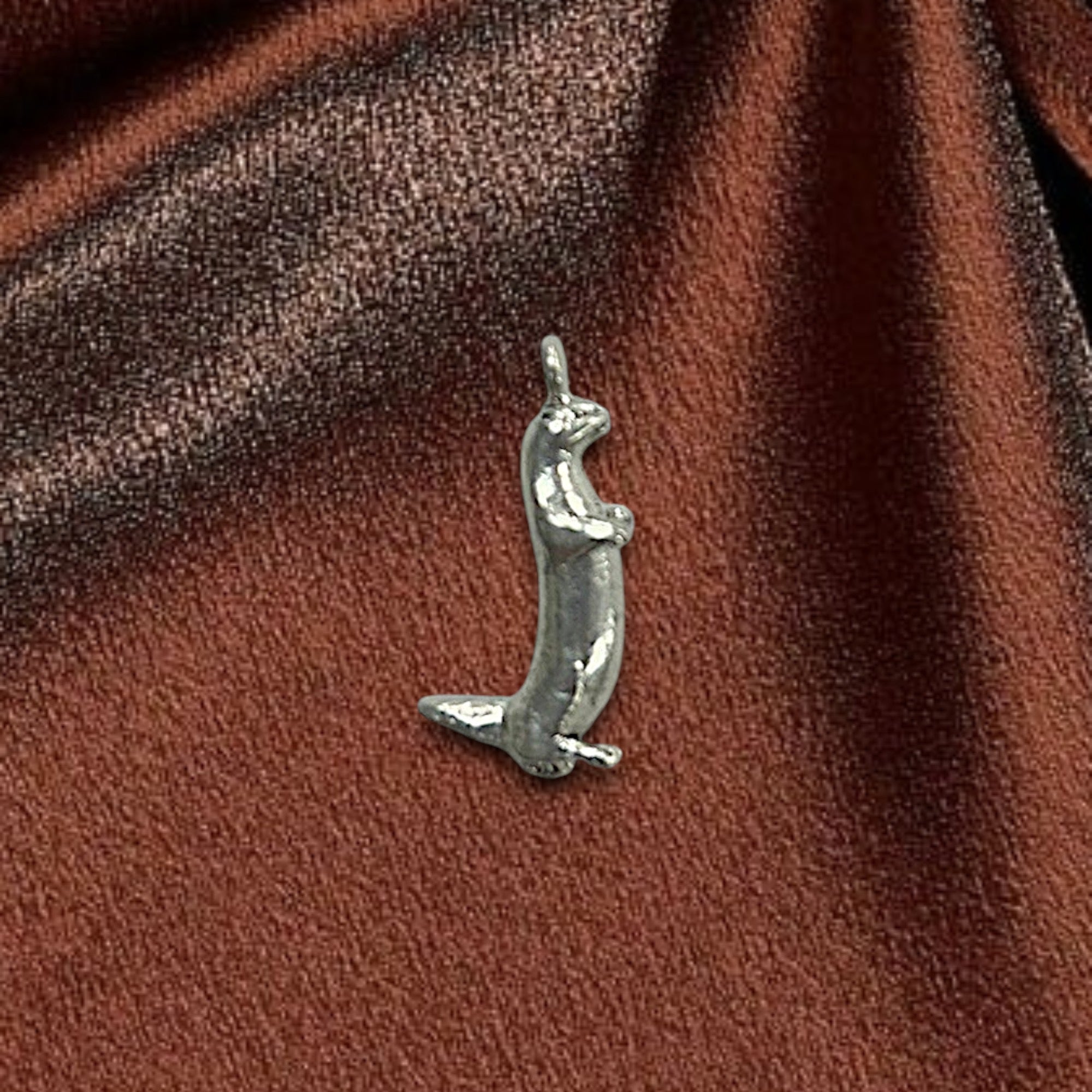 Silver Meerkat Animal Pewter Charm Pendant | Travel Charm