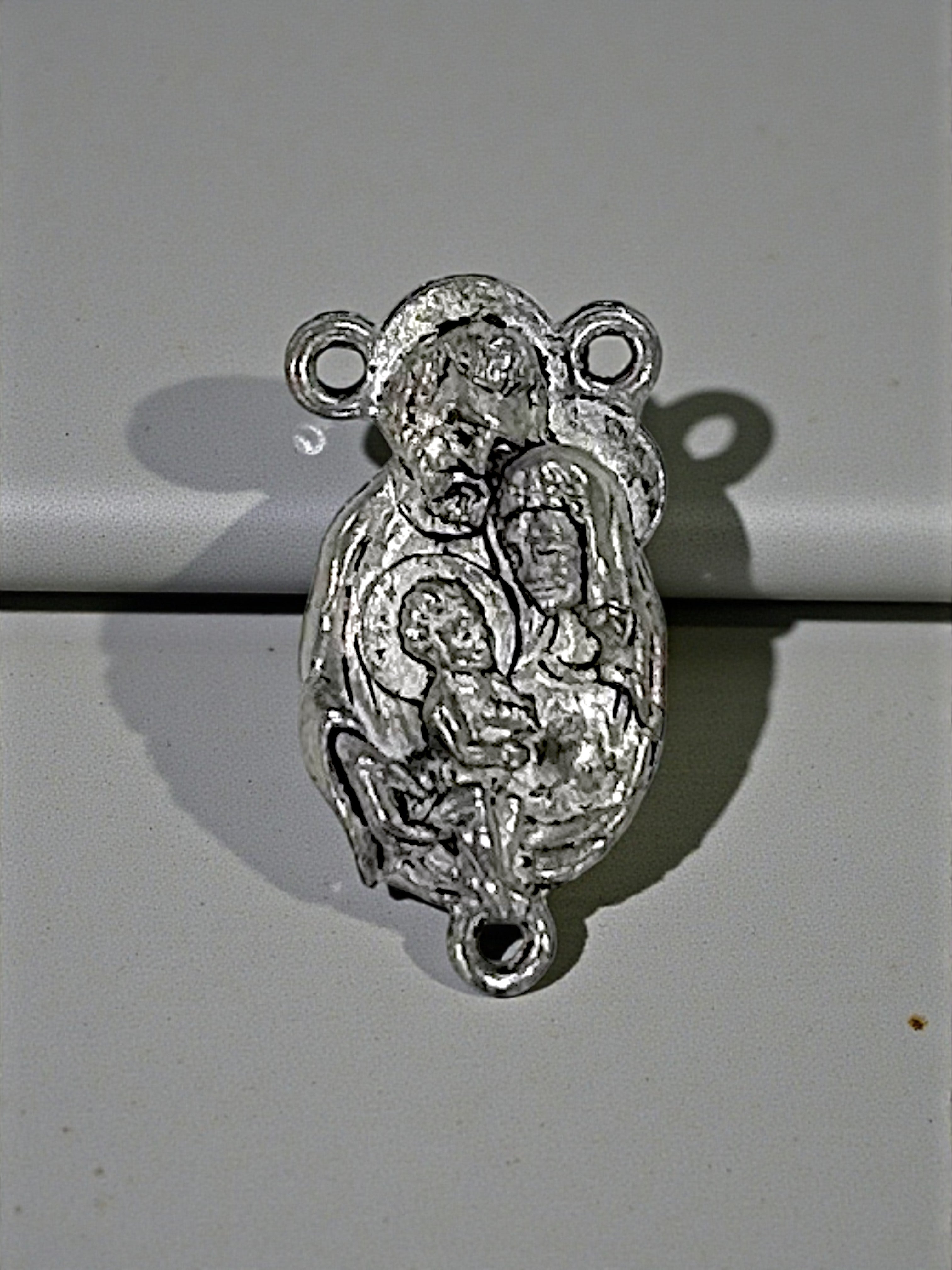 Holy Family Pewter Charm Pendant (Silver or Gold) | Travel Charm